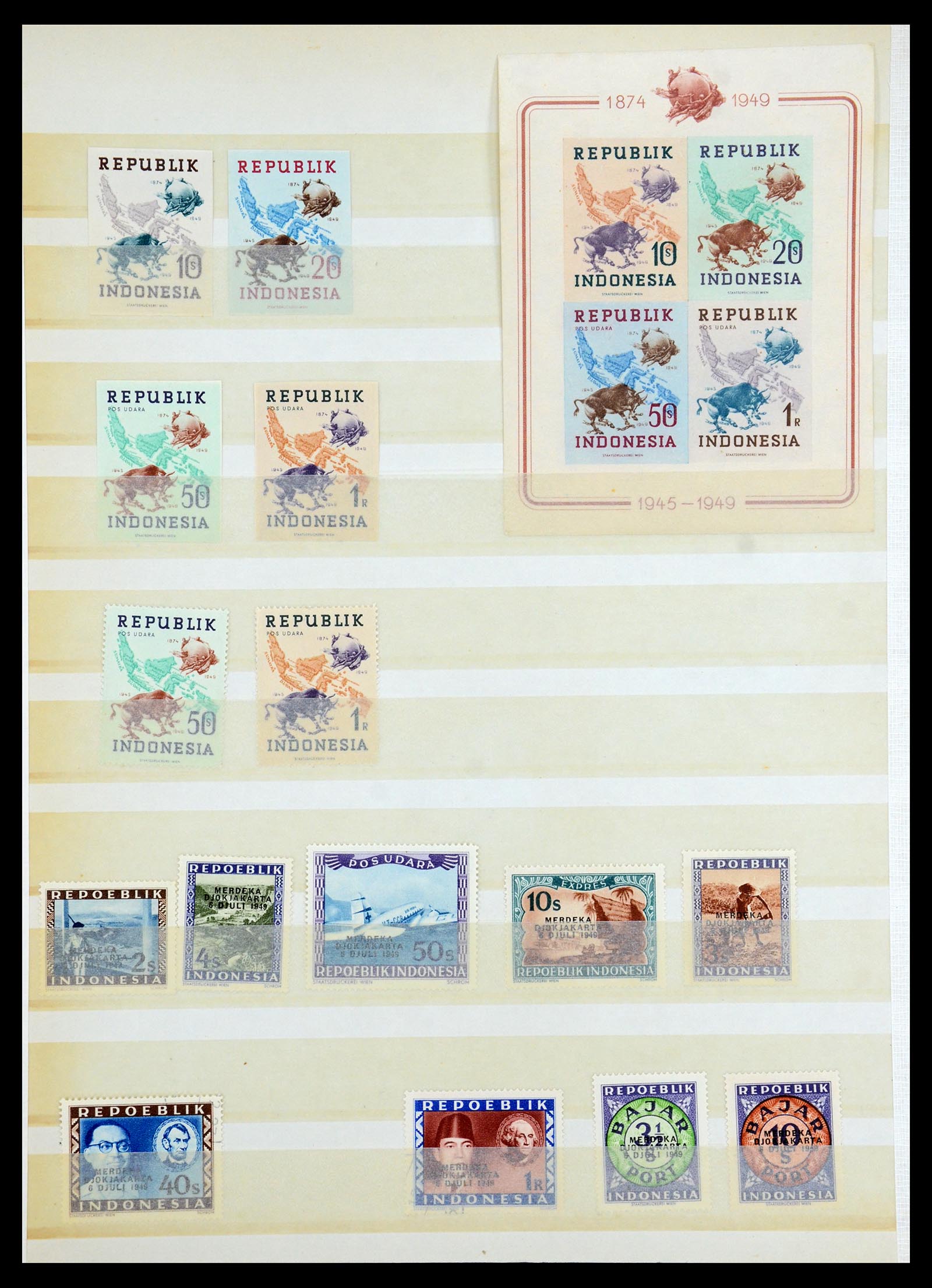 35767 037 - Postzegelverzameling 35767 Nederlands Indië Japanse bezetting/interim