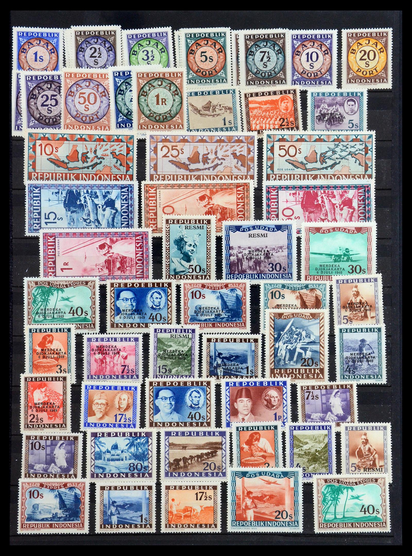 35767 042 - Postzegelverzameling 35767 Nederlands Indië Japanse bezetting/interim