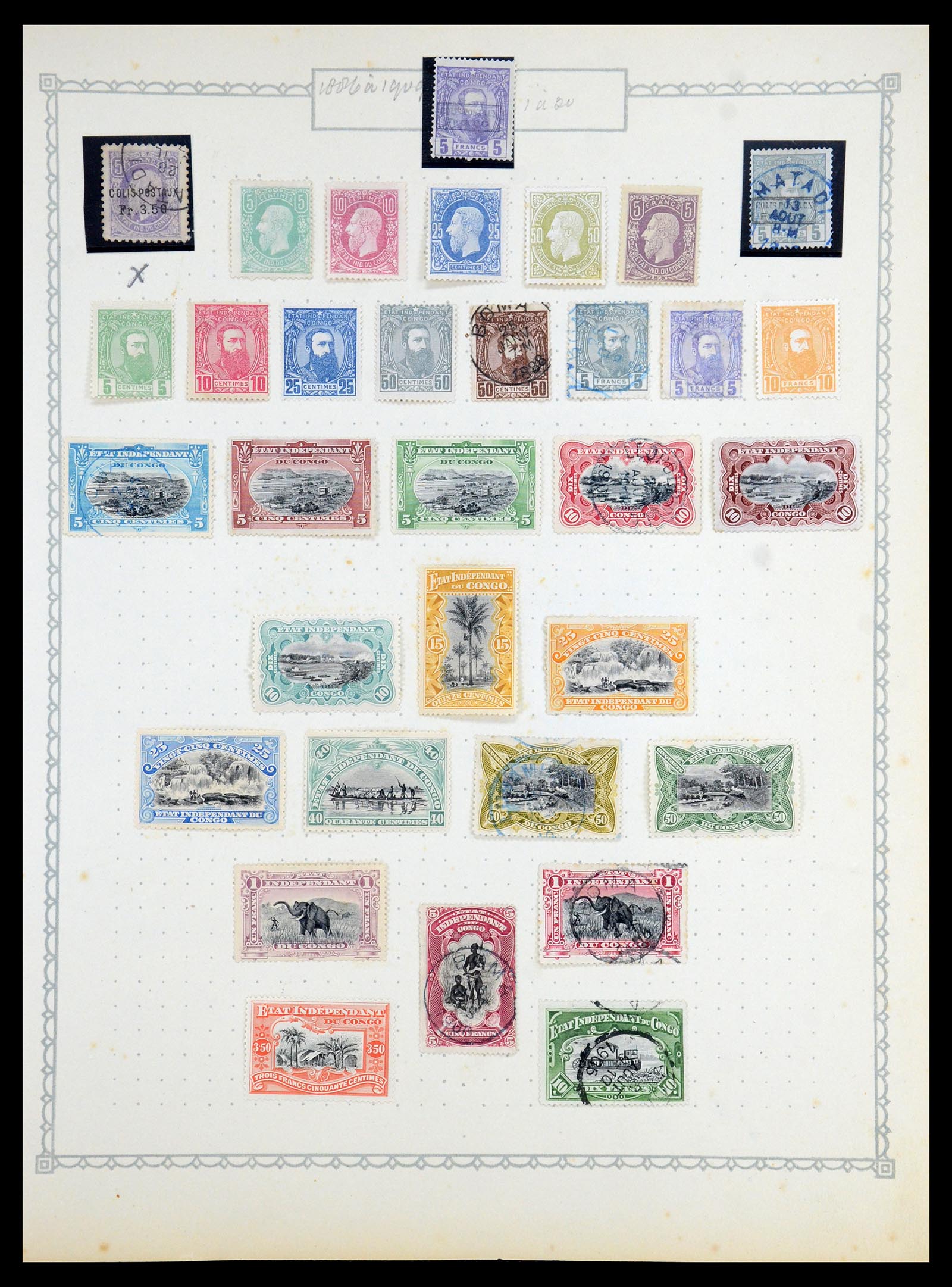 35769 001 - Postzegelverzameling 35769 Belgisch Congo 1886-1950.