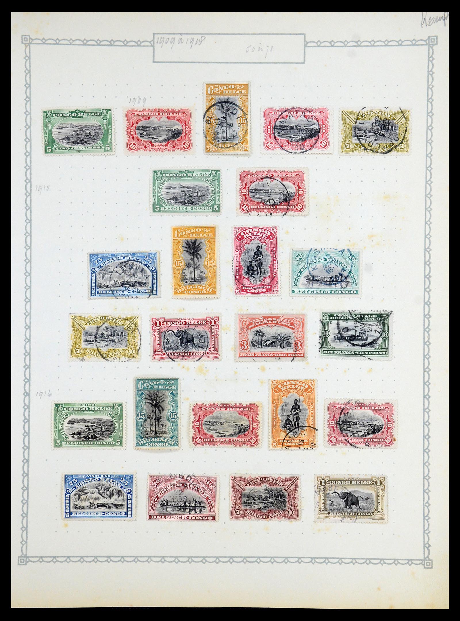 35769 002 - Postzegelverzameling 35769 Belgisch Congo 1886-1950.