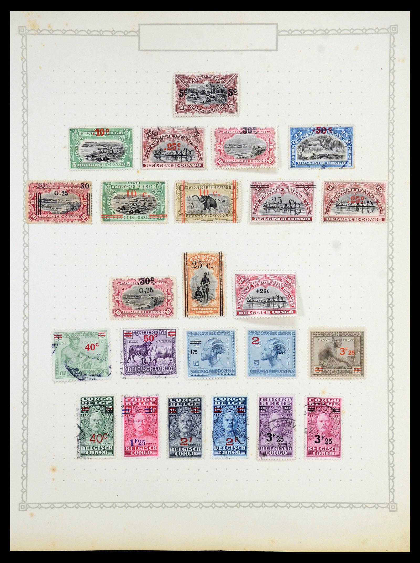 35769 005 - Postzegelverzameling 35769 Belgisch Congo 1886-1950.