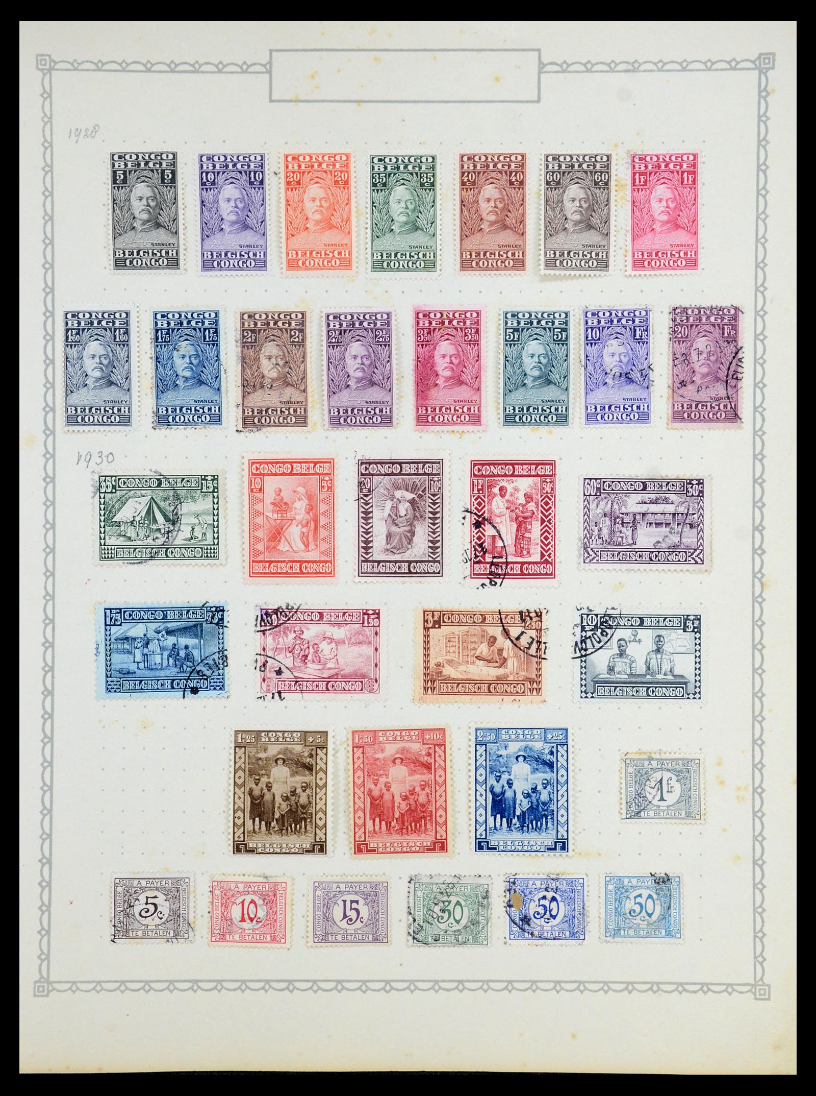 35769 007 - Postzegelverzameling 35769 Belgisch Congo 1886-1950.