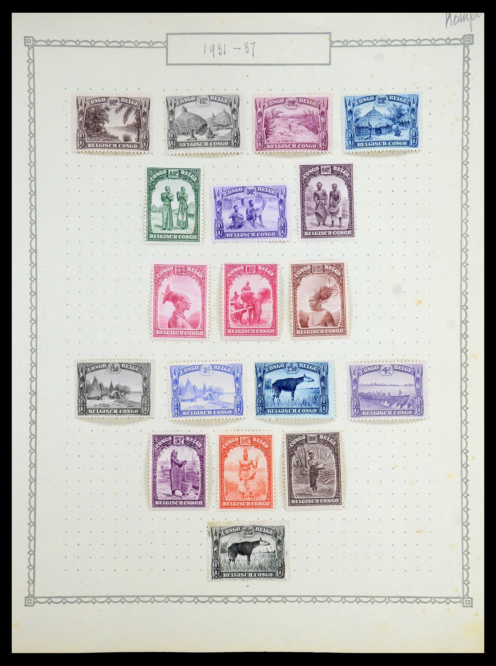 35769 008 - Postzegelverzameling 35769 Belgisch Congo 1886-1950.