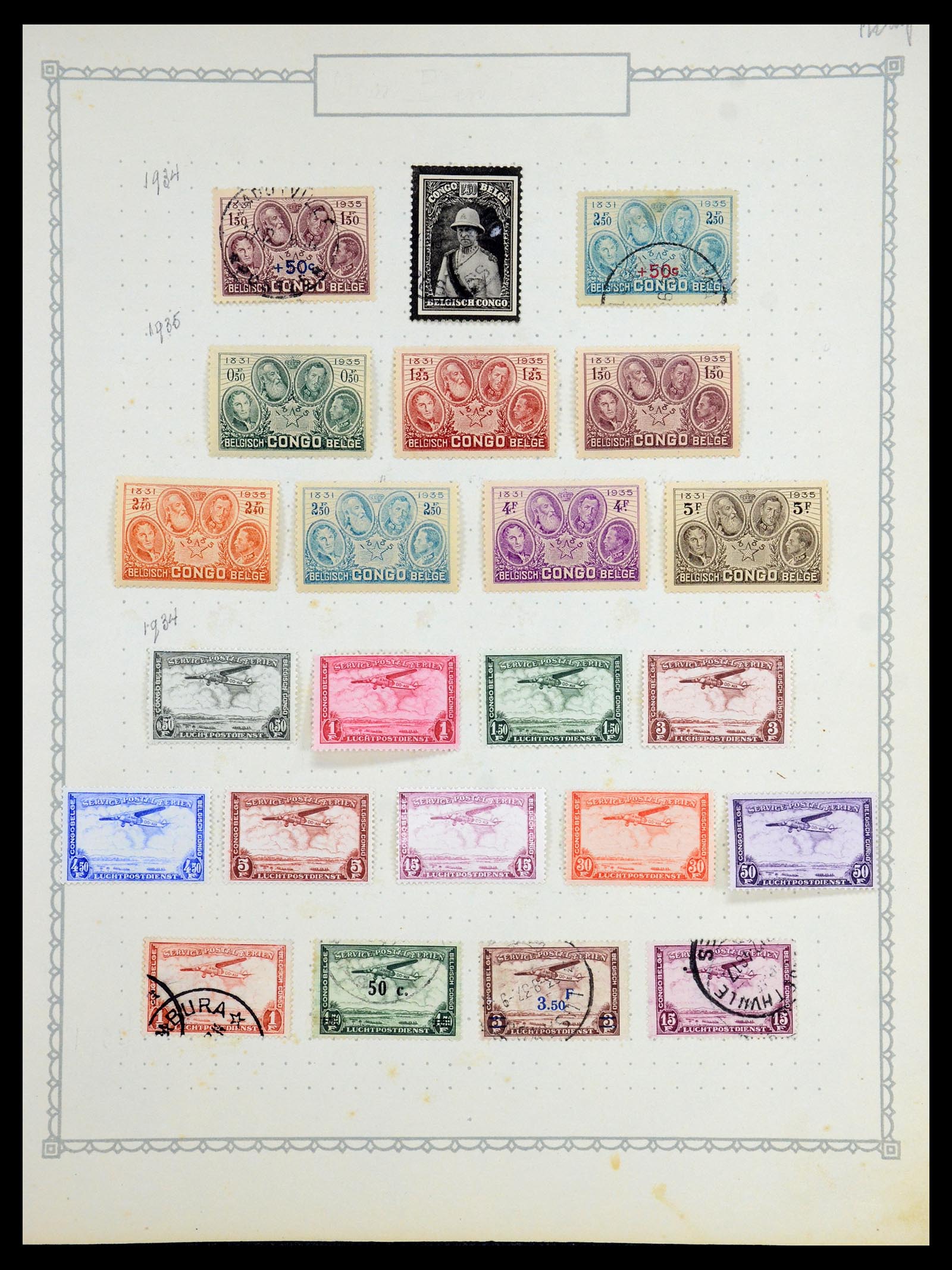 35769 009 - Postzegelverzameling 35769 Belgisch Congo 1886-1950.