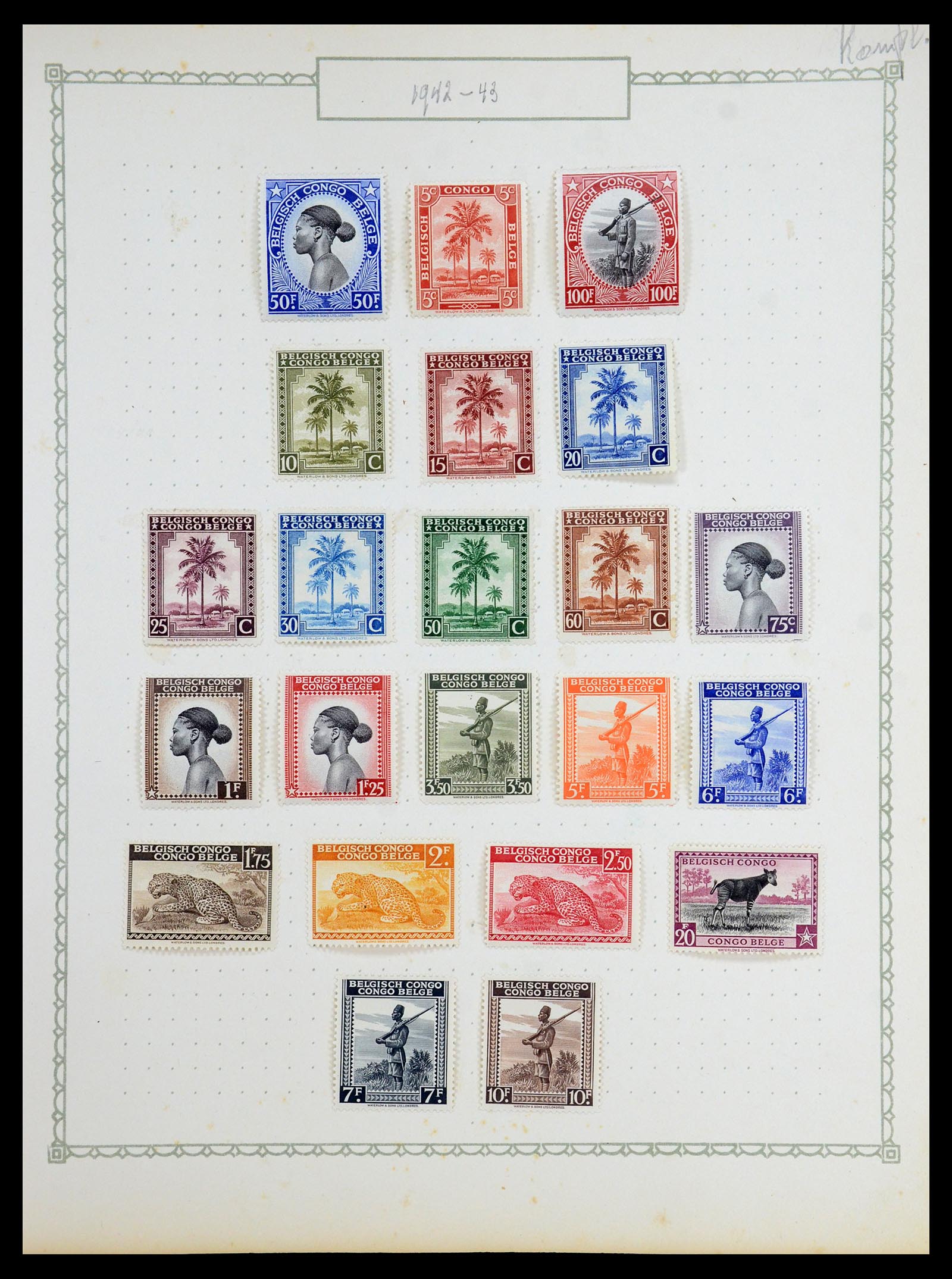 35769 012 - Postzegelverzameling 35769 Belgisch Congo 1886-1950.