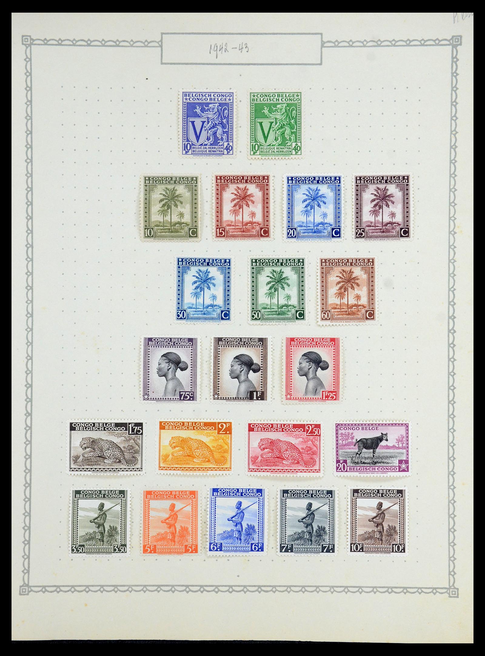 35769 013 - Postzegelverzameling 35769 Belgisch Congo 1886-1950.