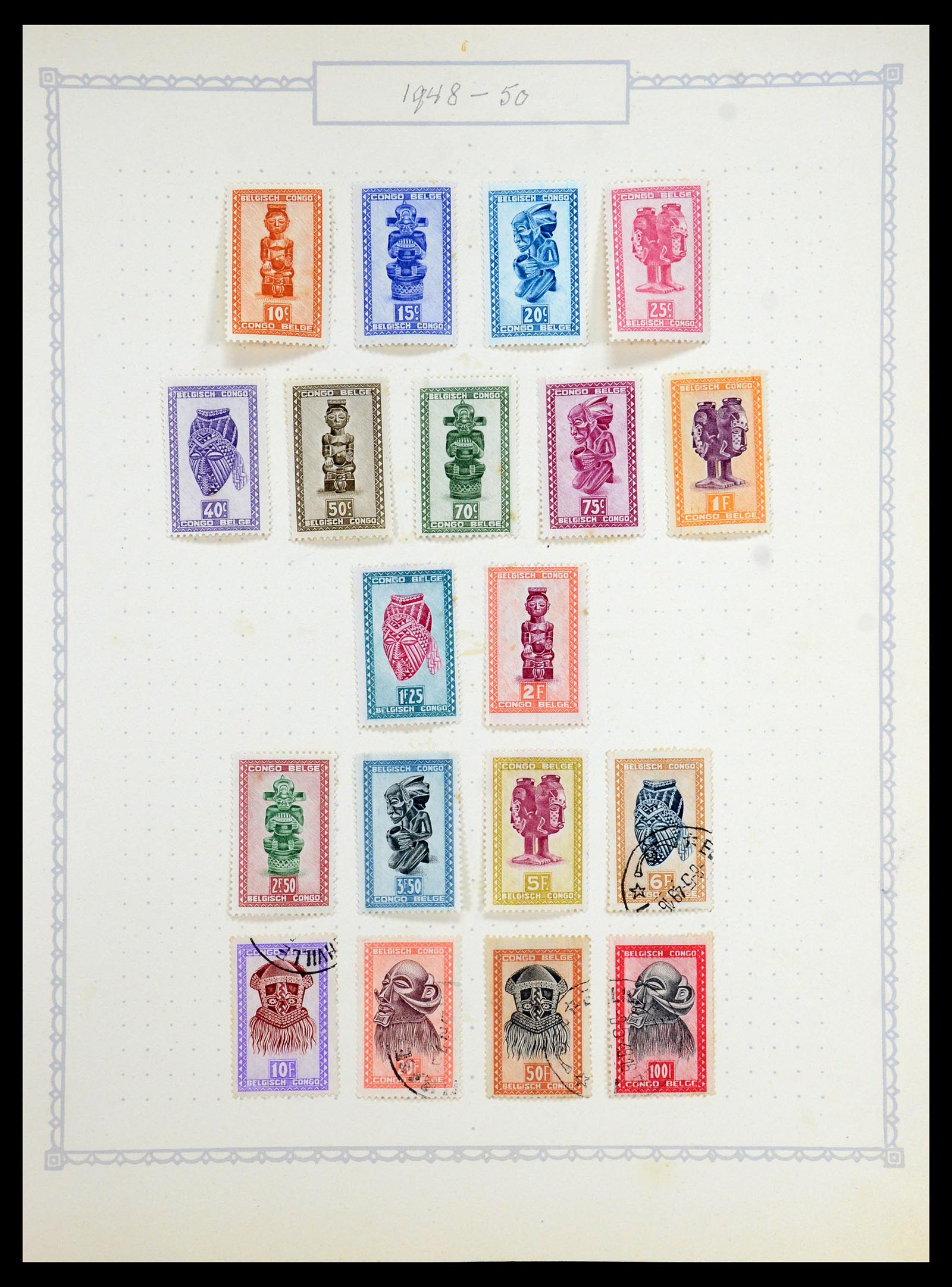 35769 014 - Postzegelverzameling 35769 Belgisch Congo 1886-1950.