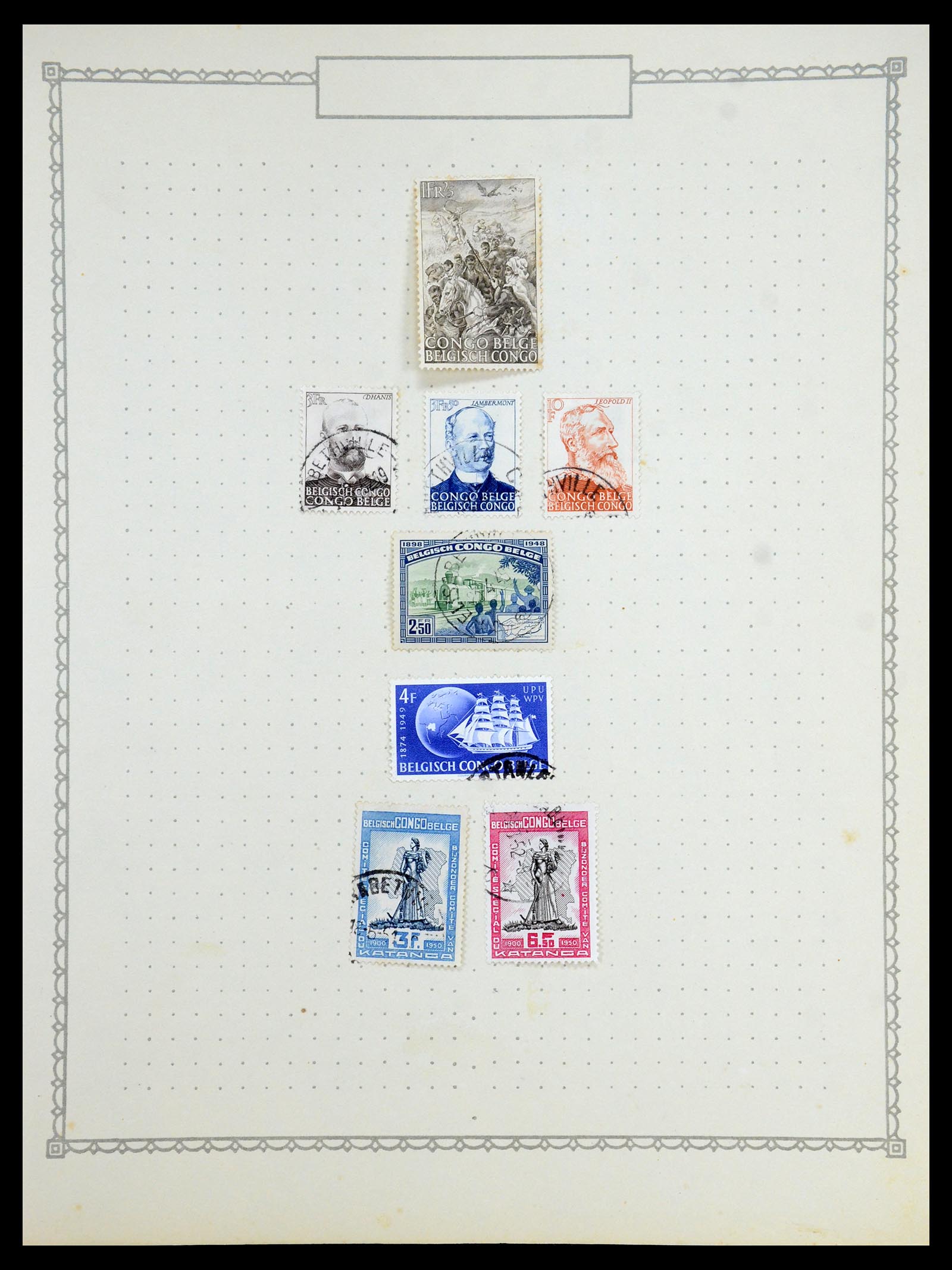 35769 015 - Postzegelverzameling 35769 Belgisch Congo 1886-1950.