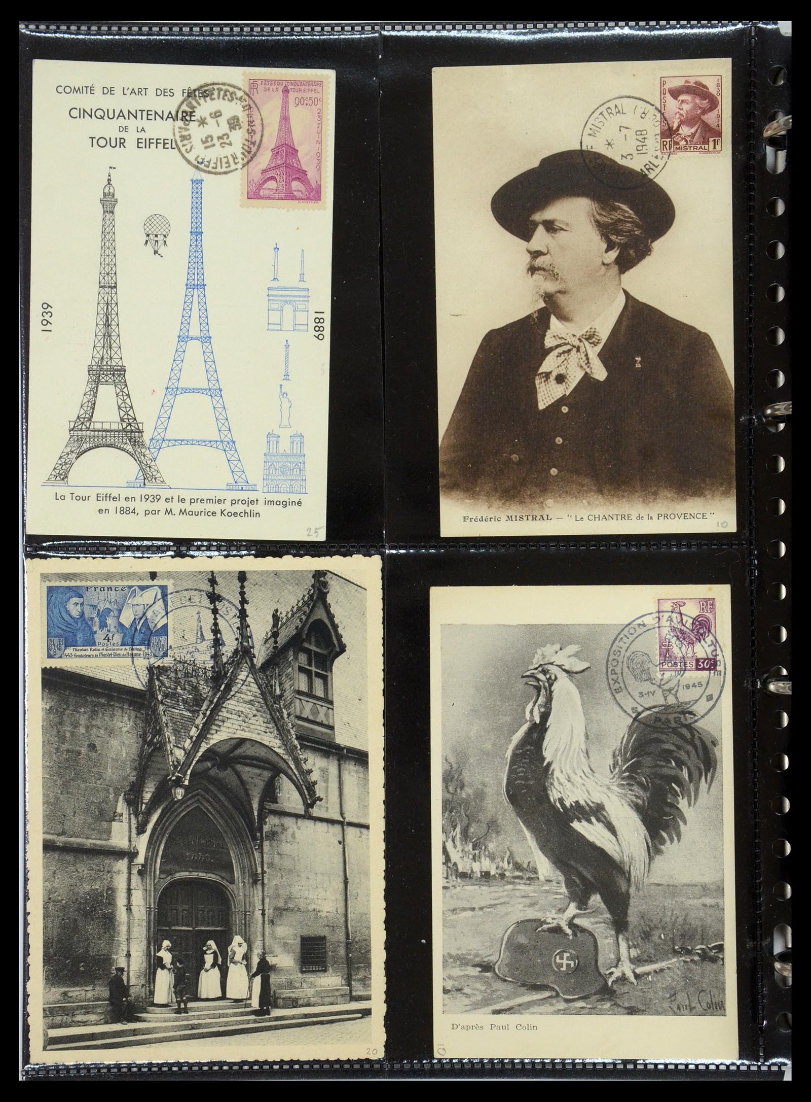 35770 002 - Postzegelverzameling 35770 Frankrijk maximumkaarten 1936(!)-1990.