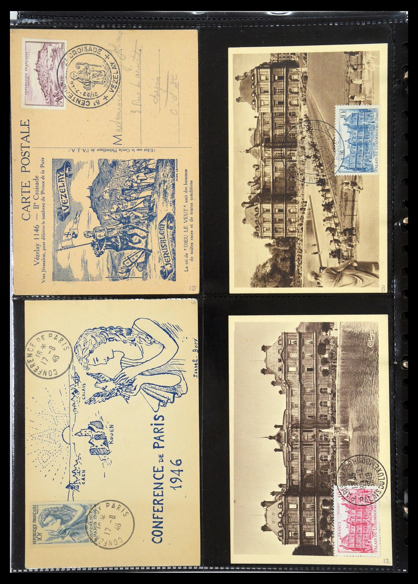 35770 006 - Postzegelverzameling 35770 Frankrijk maximumkaarten 1936(!)-1990.