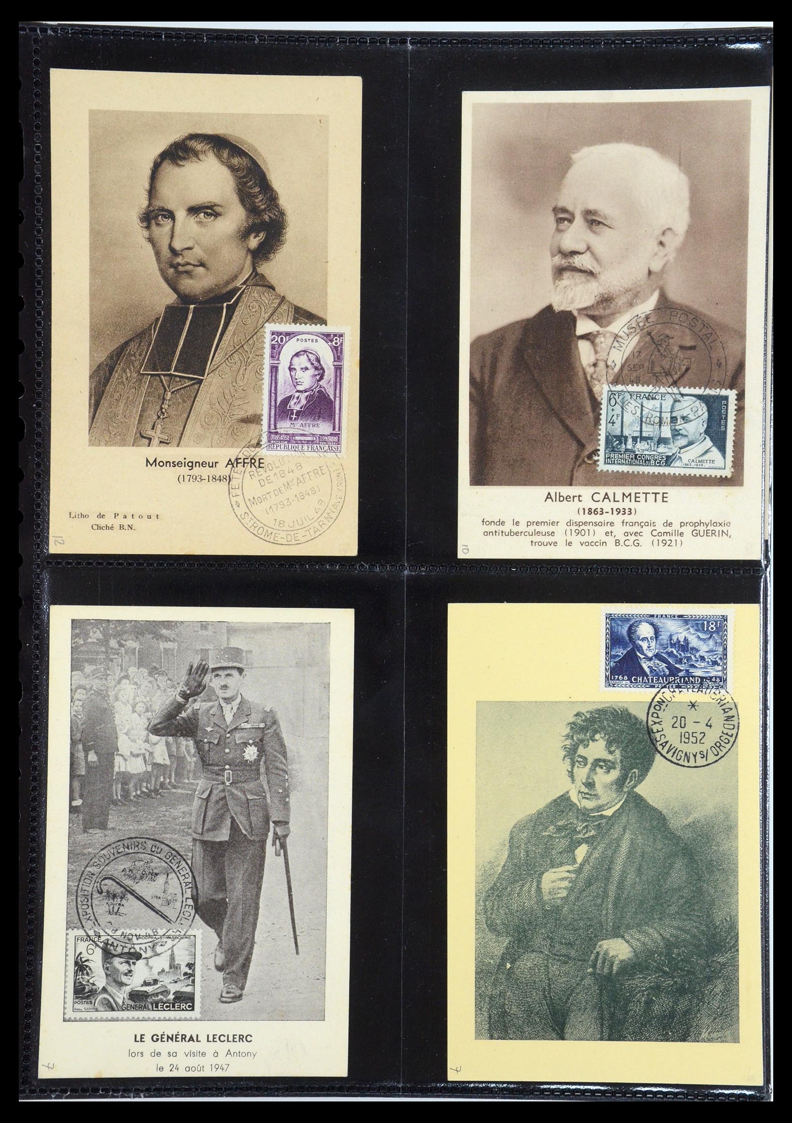 35770 013 - Postzegelverzameling 35770 Frankrijk maximumkaarten 1936(!)-1990.