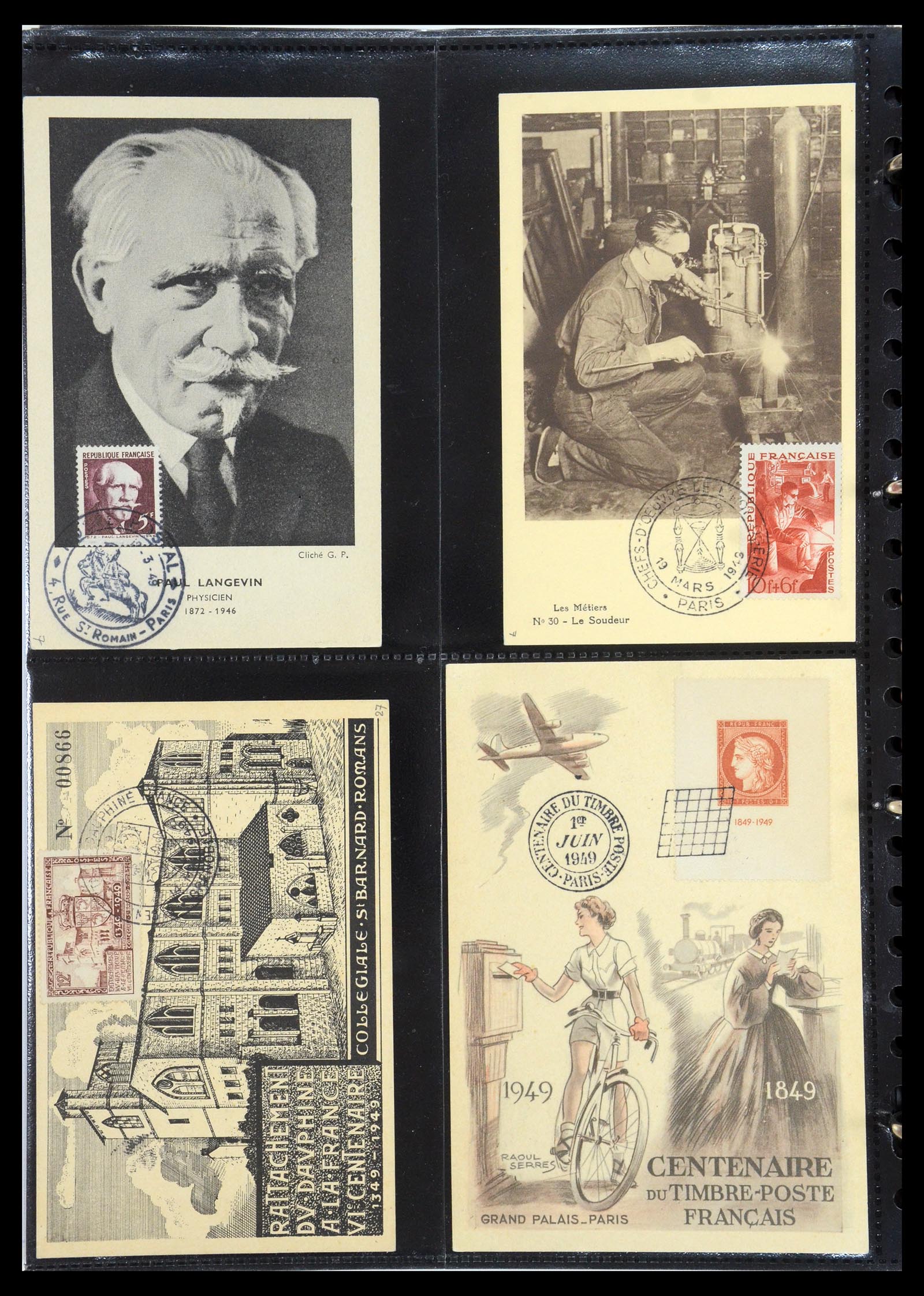35770 014 - Postzegelverzameling 35770 Frankrijk maximumkaarten 1936(!)-1990.