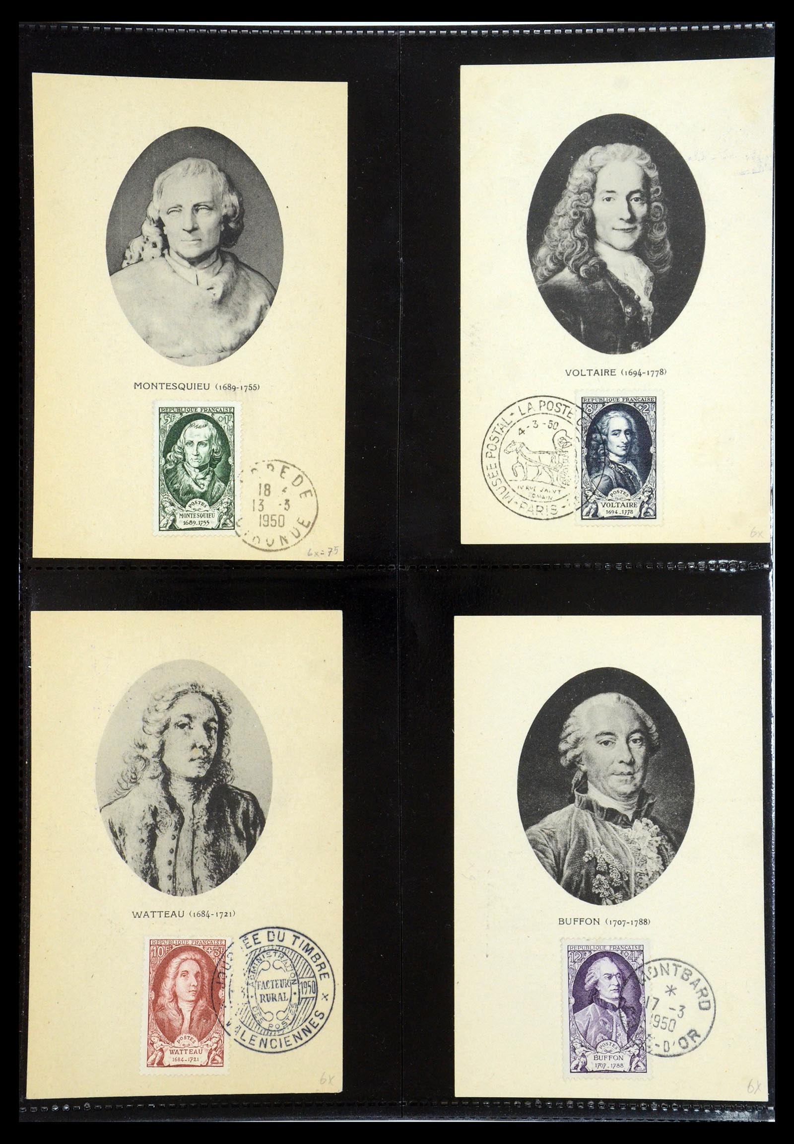 35770 015 - Postzegelverzameling 35770 Frankrijk maximumkaarten 1936(!)-1990.