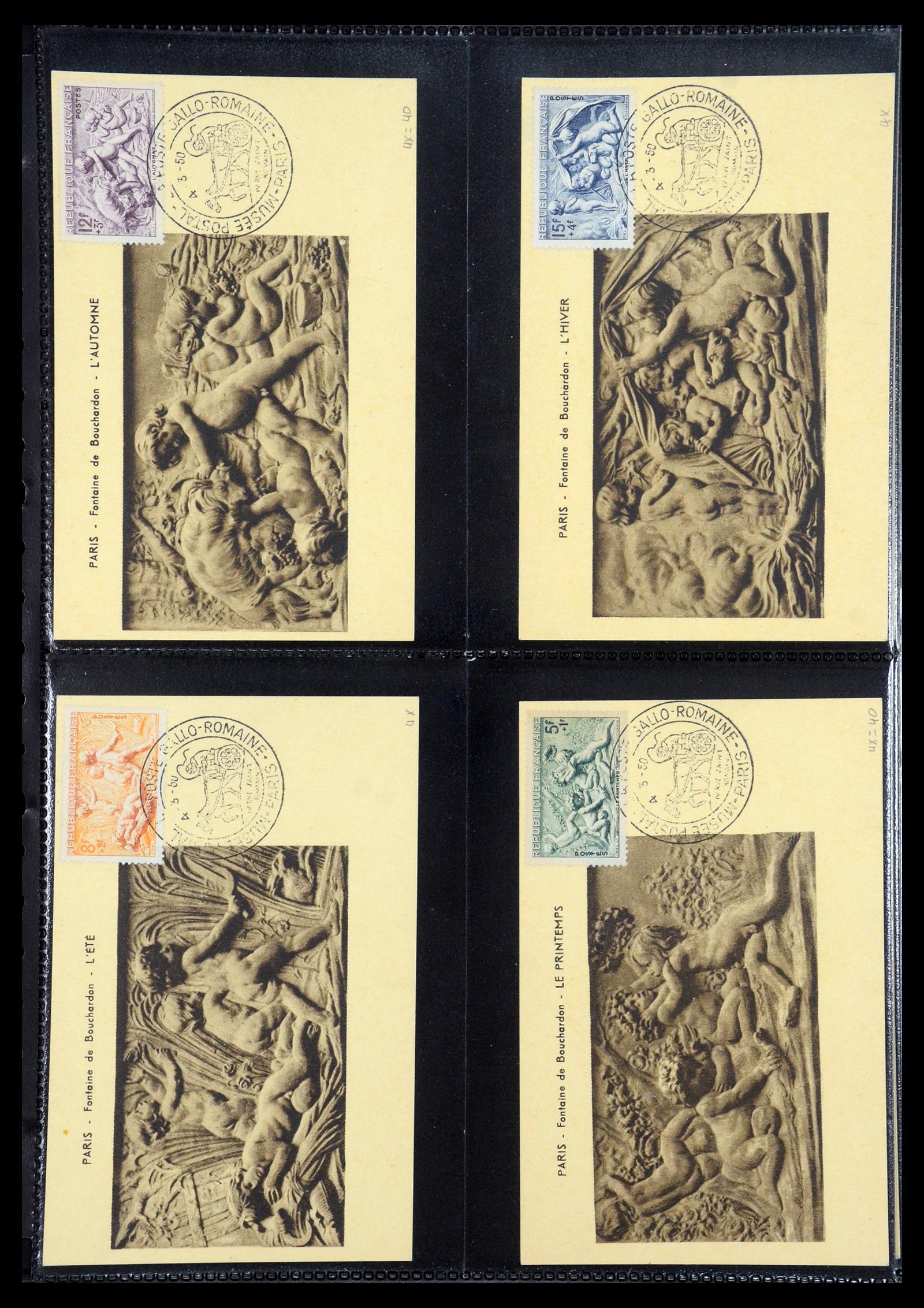 35770 017 - Postzegelverzameling 35770 Frankrijk maximumkaarten 1936(!)-1990.