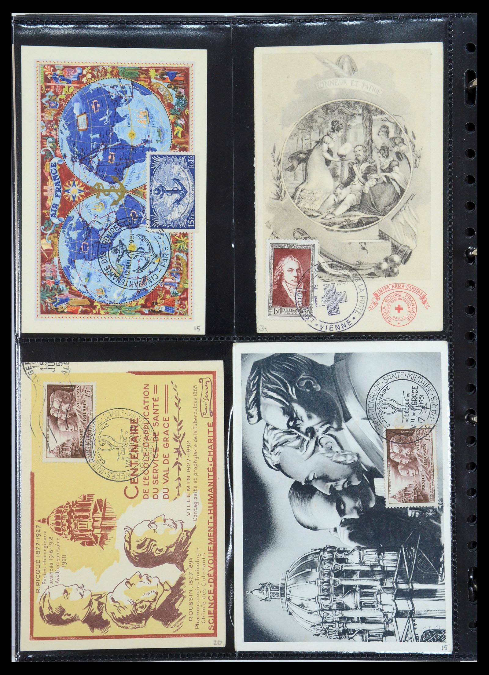 35770 020 - Postzegelverzameling 35770 Frankrijk maximumkaarten 1936(!)-1990.