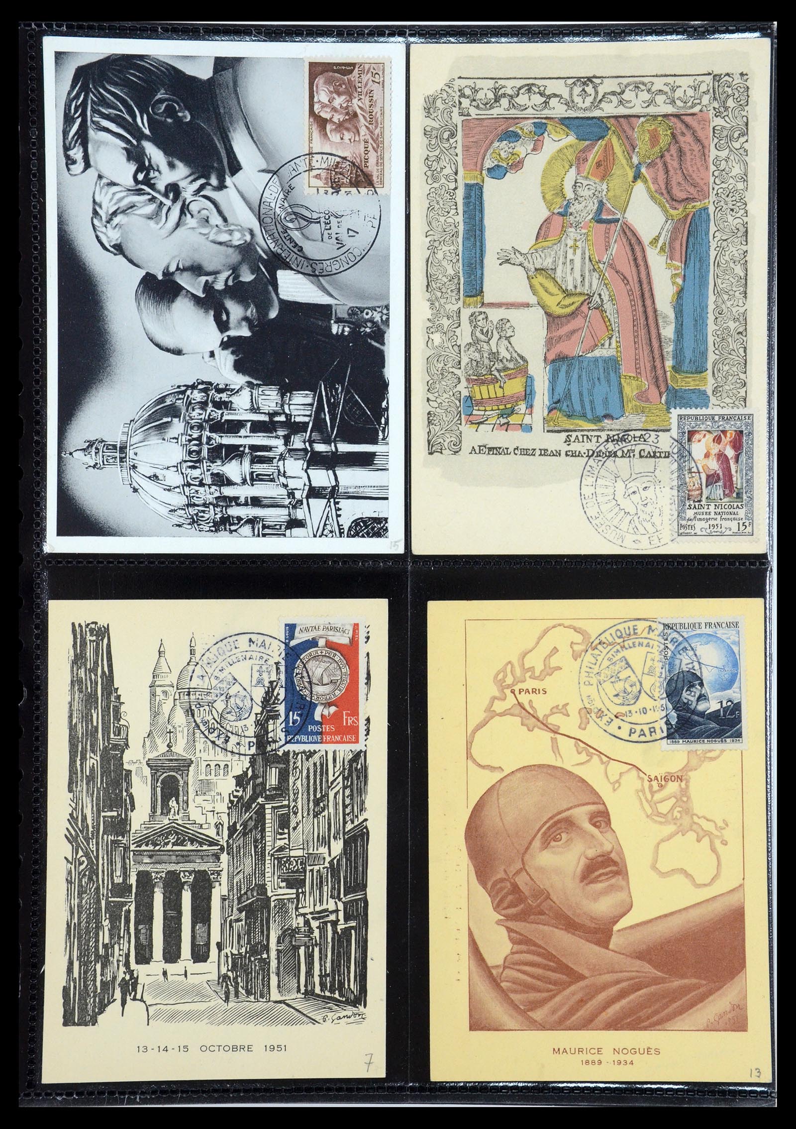 35770 021 - Postzegelverzameling 35770 Frankrijk maximumkaarten 1936(!)-1990.