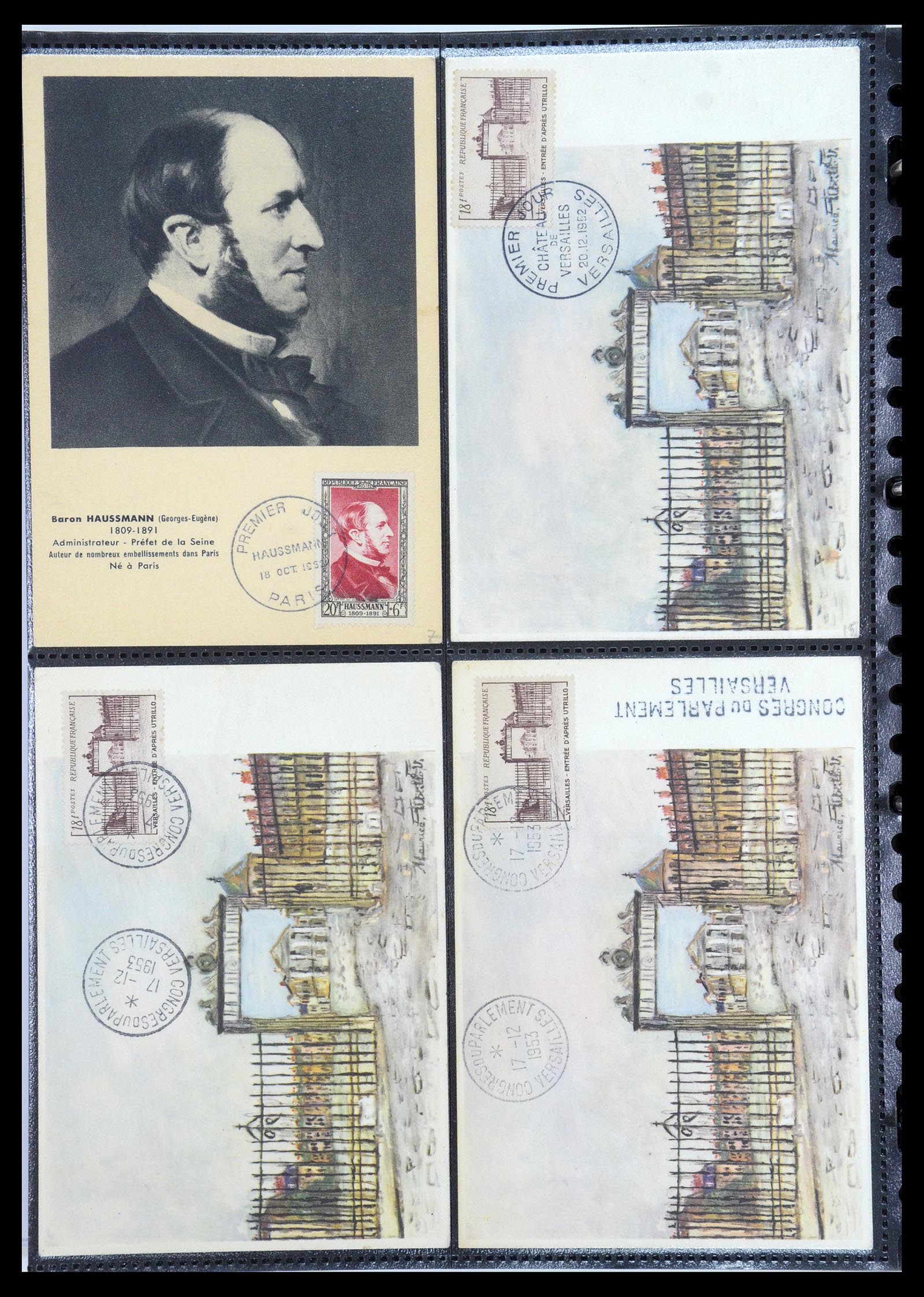 35770 026 - Stamp Collection 35770 France maximumcards 1936(!)-1990.