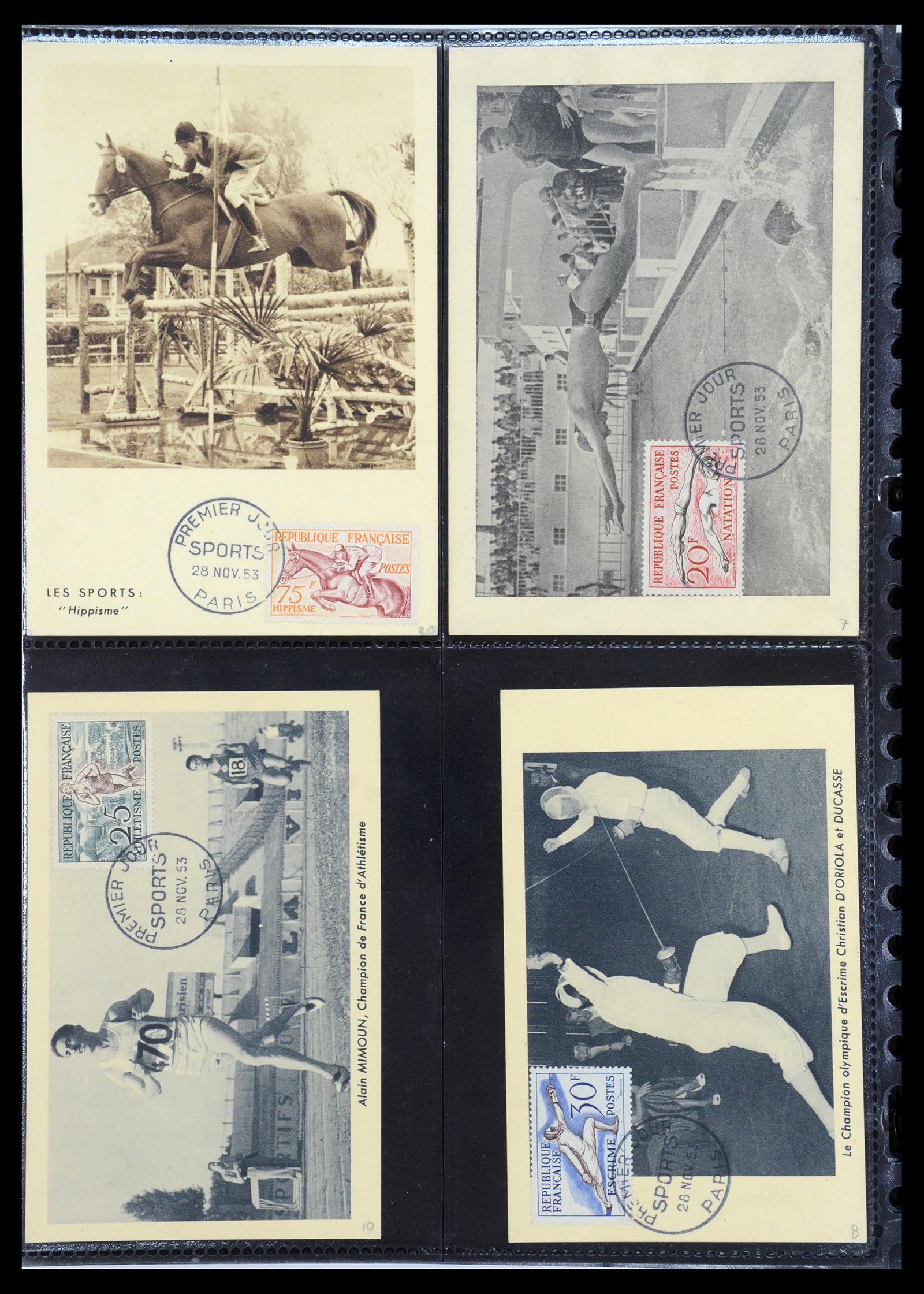 35770 030 - Stamp Collection 35770 France maximumcards 1936(!)-1990.
