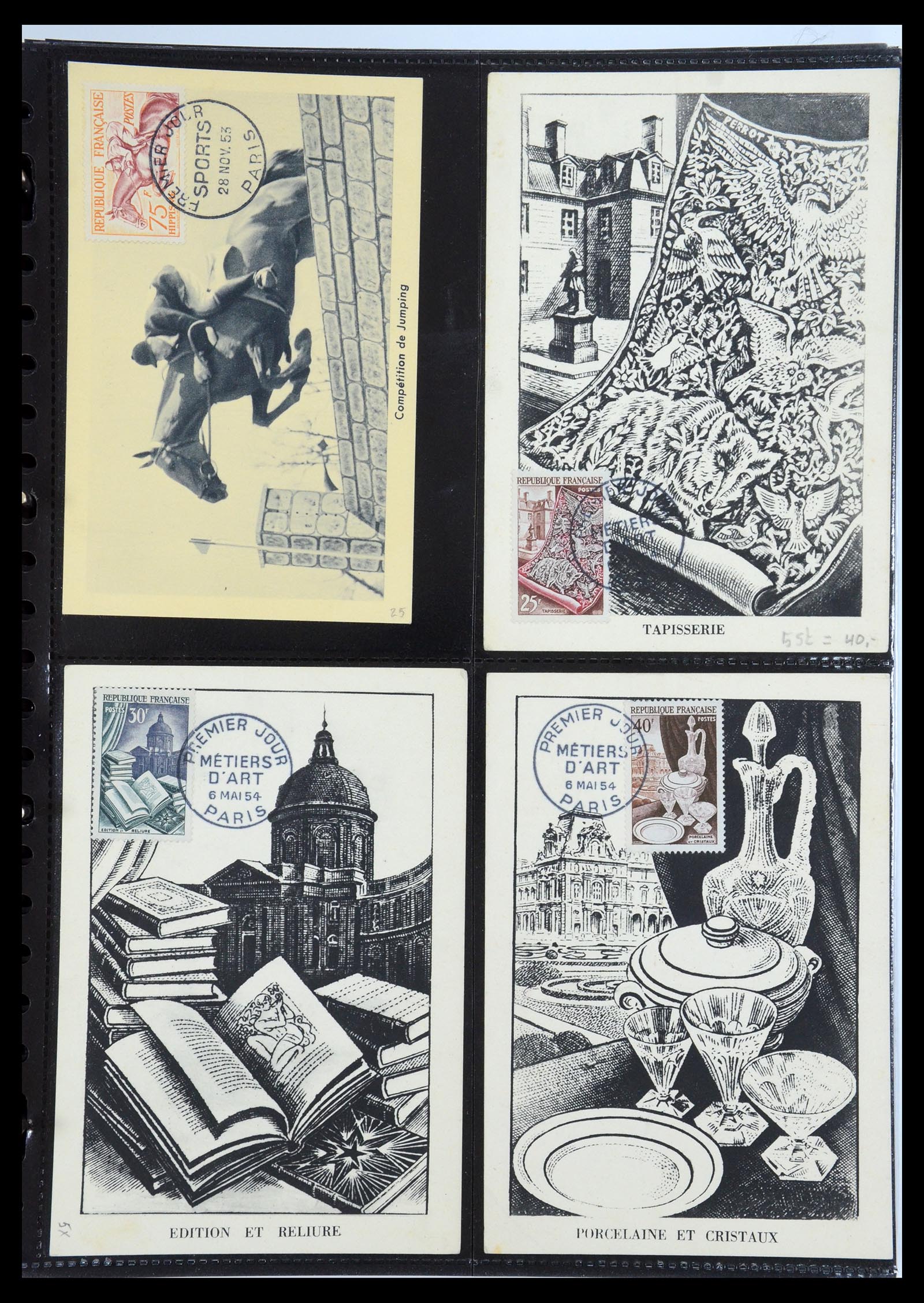 35770 031 - Postzegelverzameling 35770 Frankrijk maximumkaarten 1936(!)-1990.
