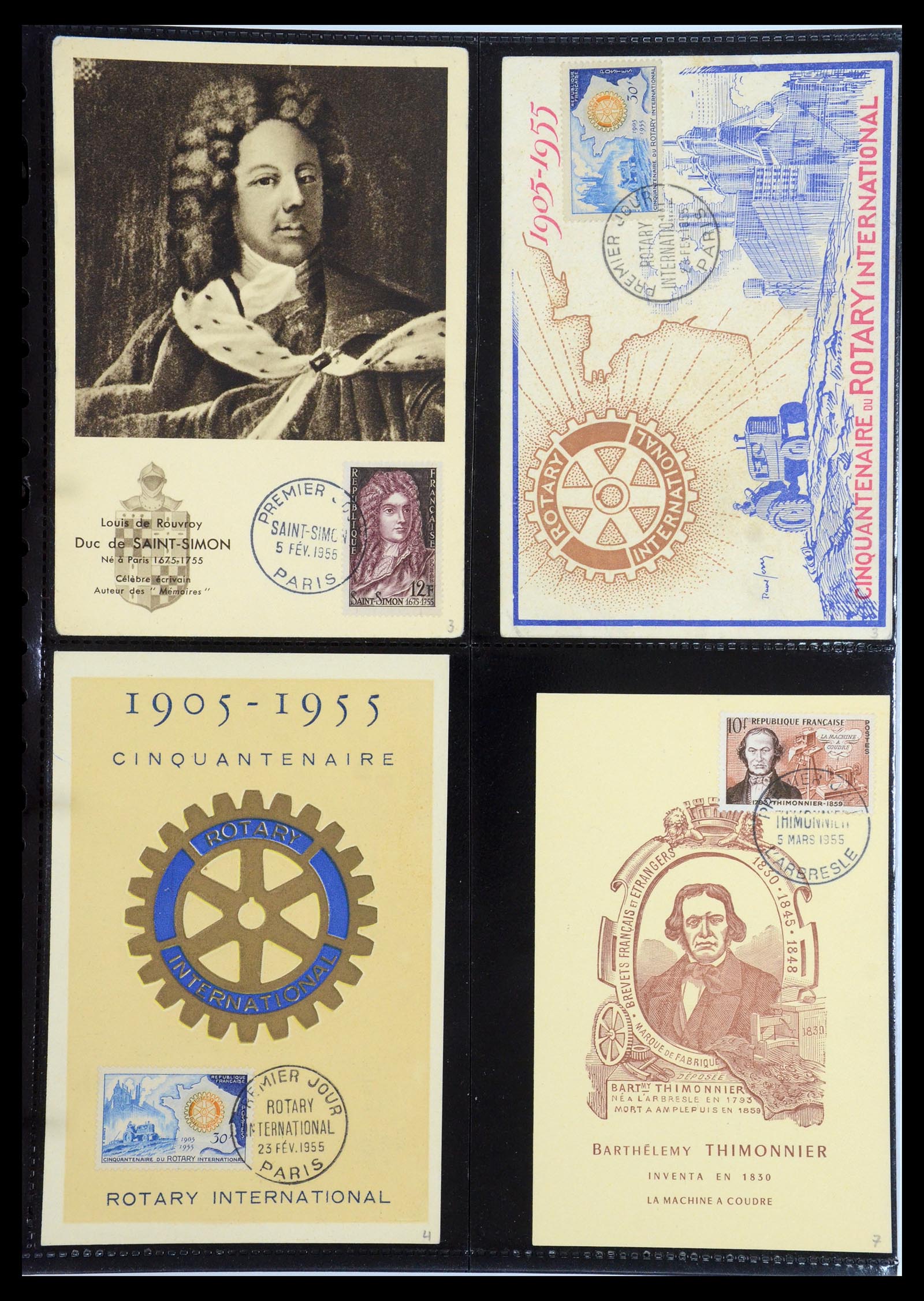 35770 039 - Stamp Collection 35770 France maximumcards 1936(!)-1990.