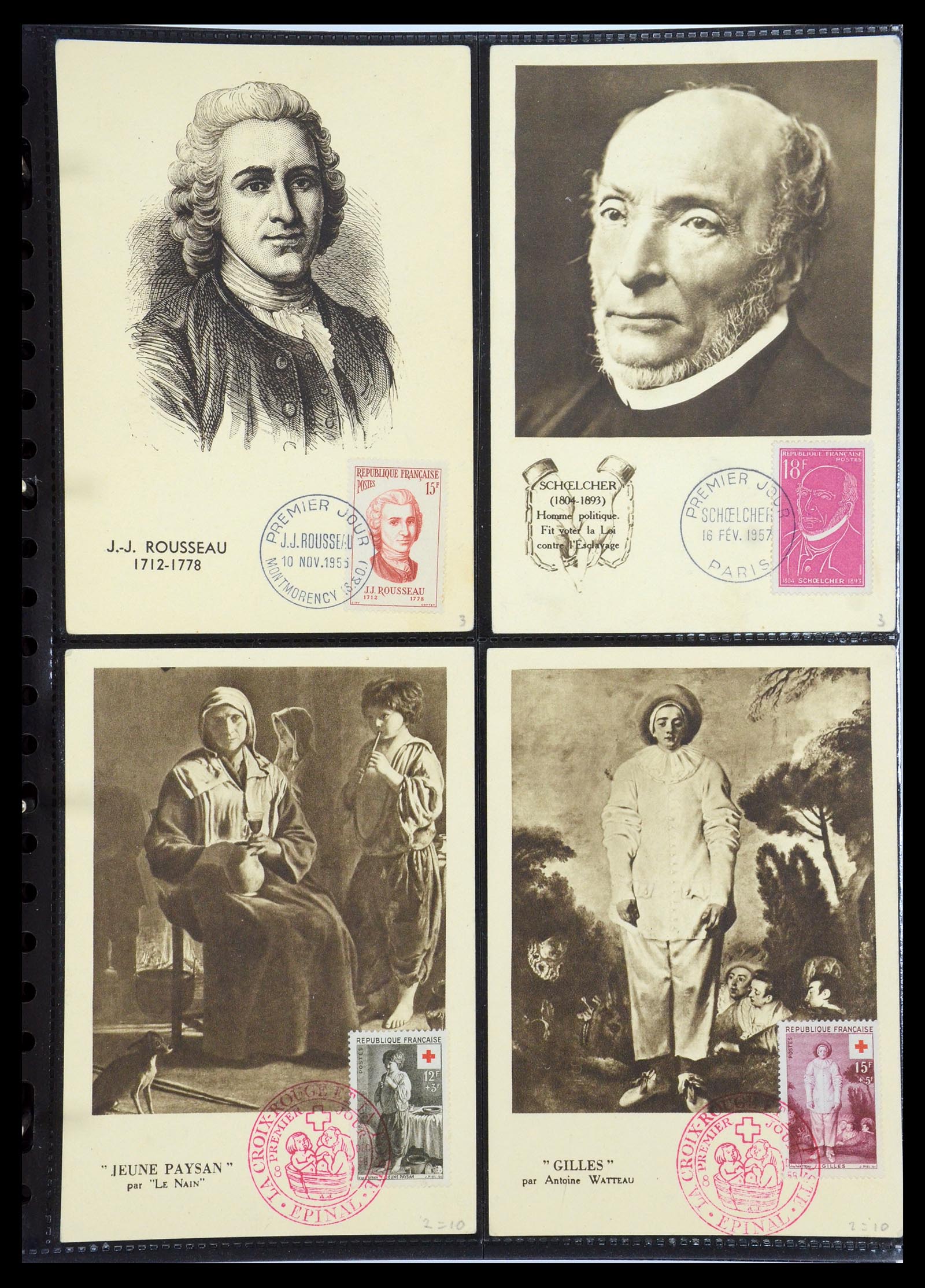 35770 045 - Postzegelverzameling 35770 Frankrijk maximumkaarten 1936(!)-1990.