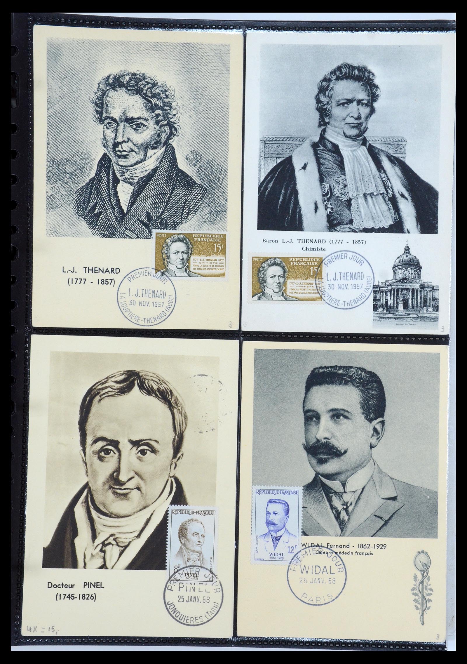 35770 048 - Postzegelverzameling 35770 Frankrijk maximumkaarten 1936(!)-1990.