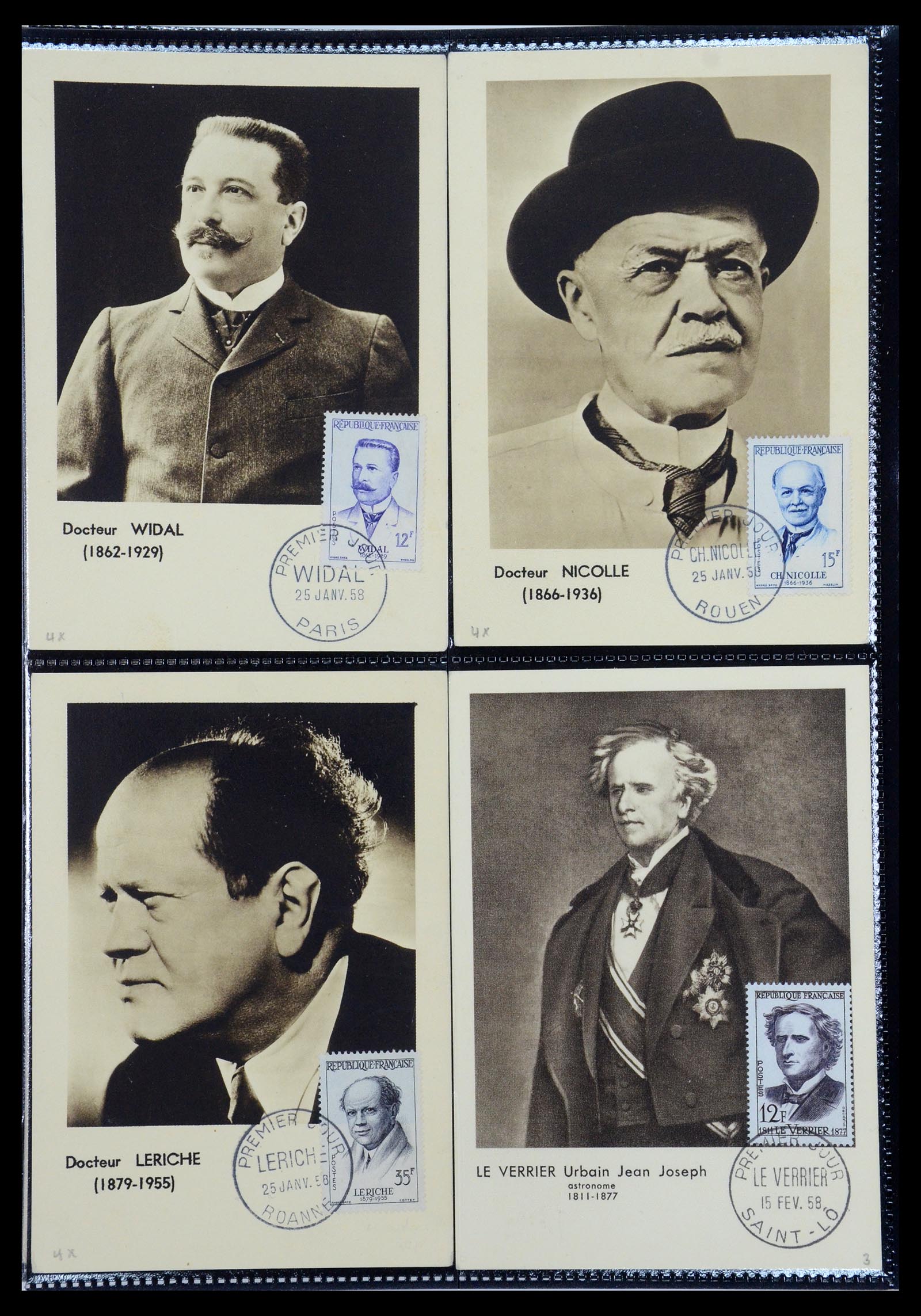 35770 050 - Stamp Collection 35770 France maximumcards 1936(!)-1990.