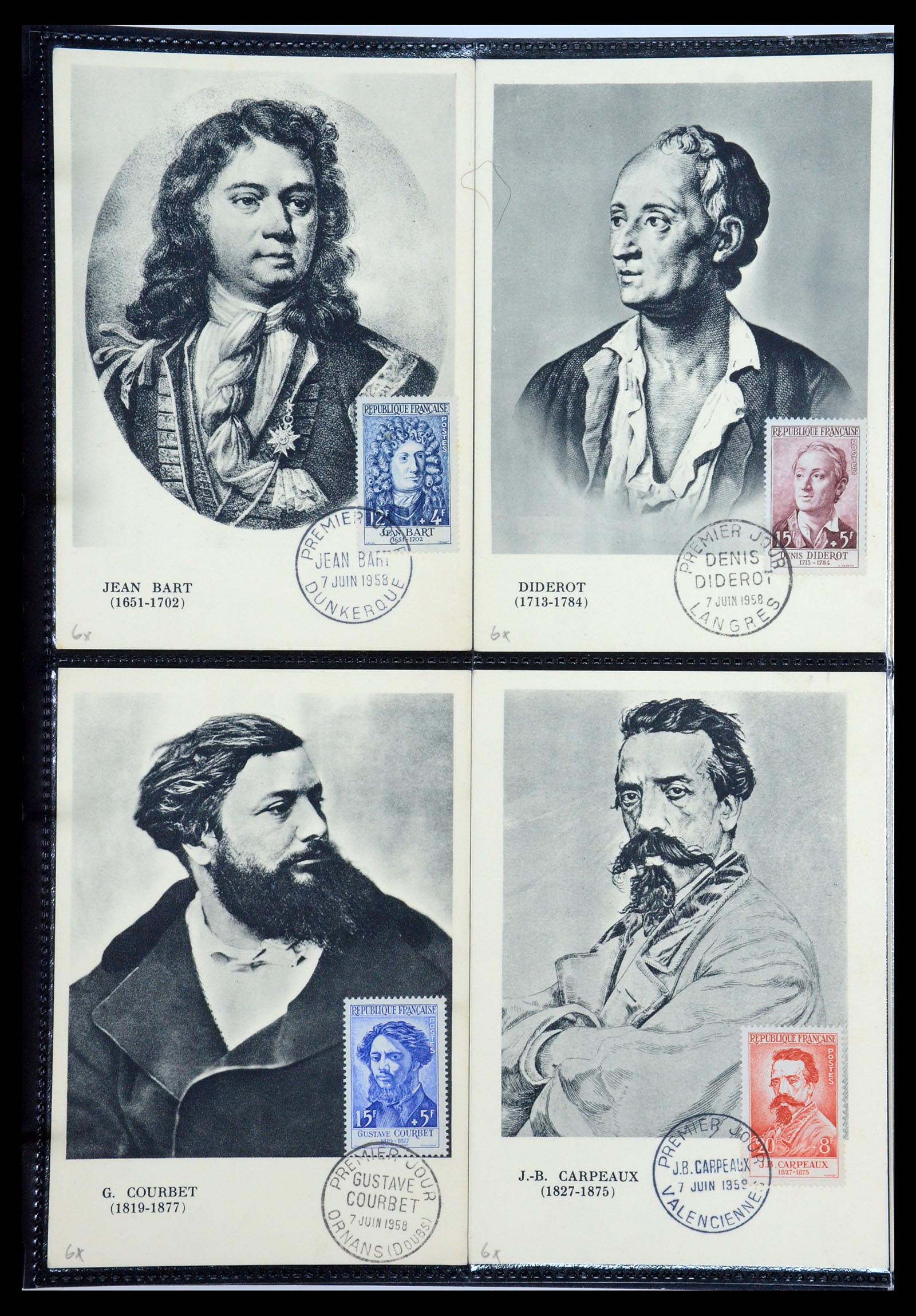 35770 053 - Postzegelverzameling 35770 Frankrijk maximumkaarten 1936(!)-1990.