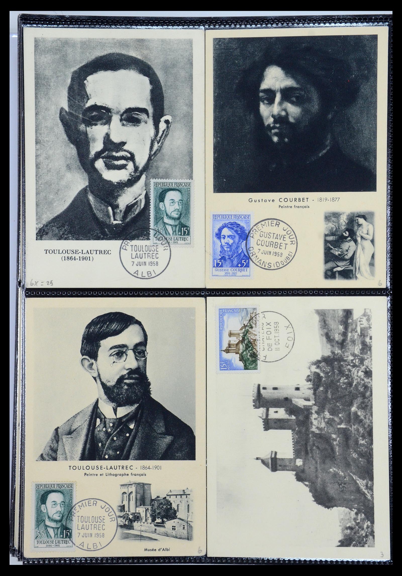 35770 054 - Postzegelverzameling 35770 Frankrijk maximumkaarten 1936(!)-1990.