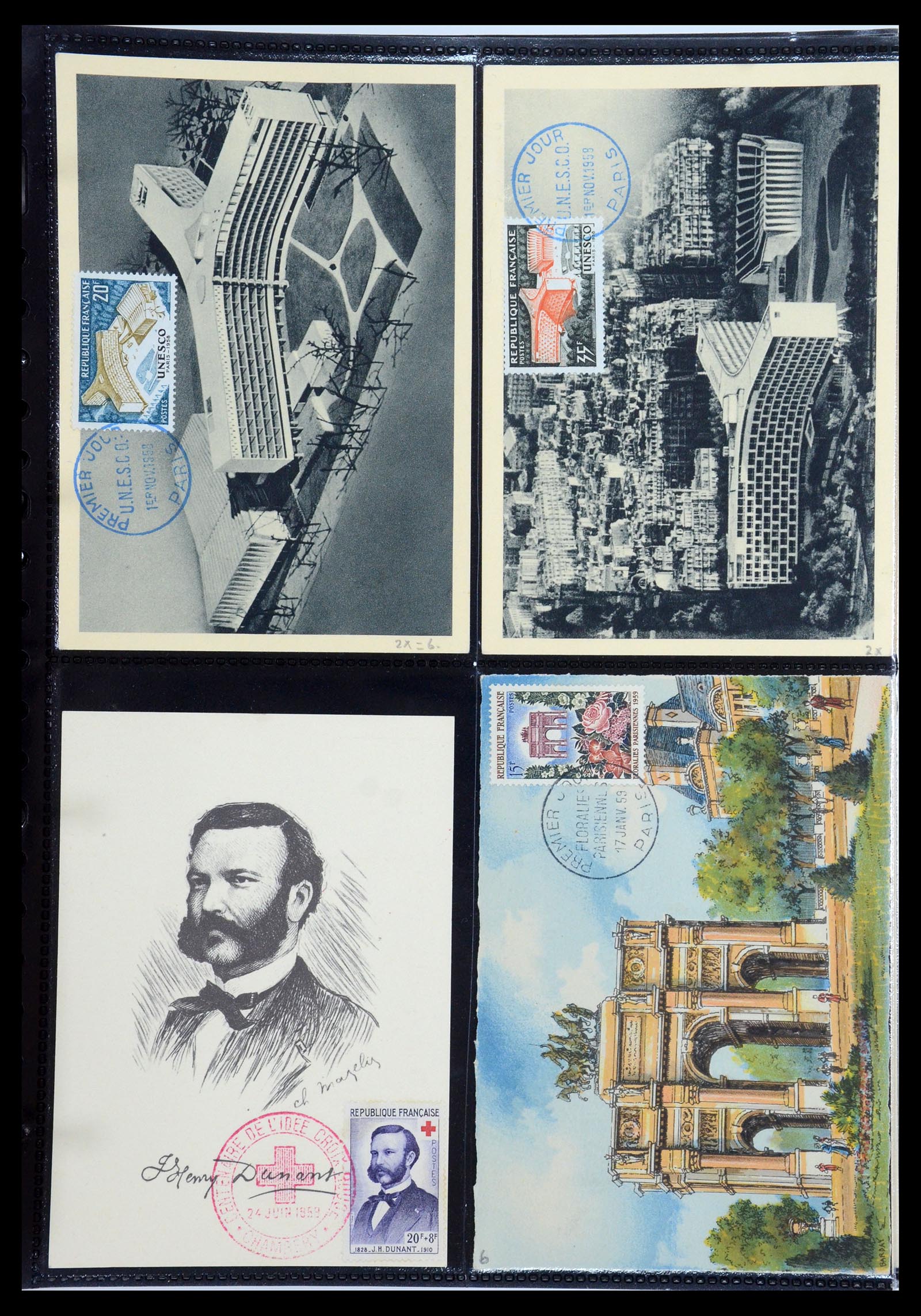 35770 055 - Postzegelverzameling 35770 Frankrijk maximumkaarten 1936(!)-1990.