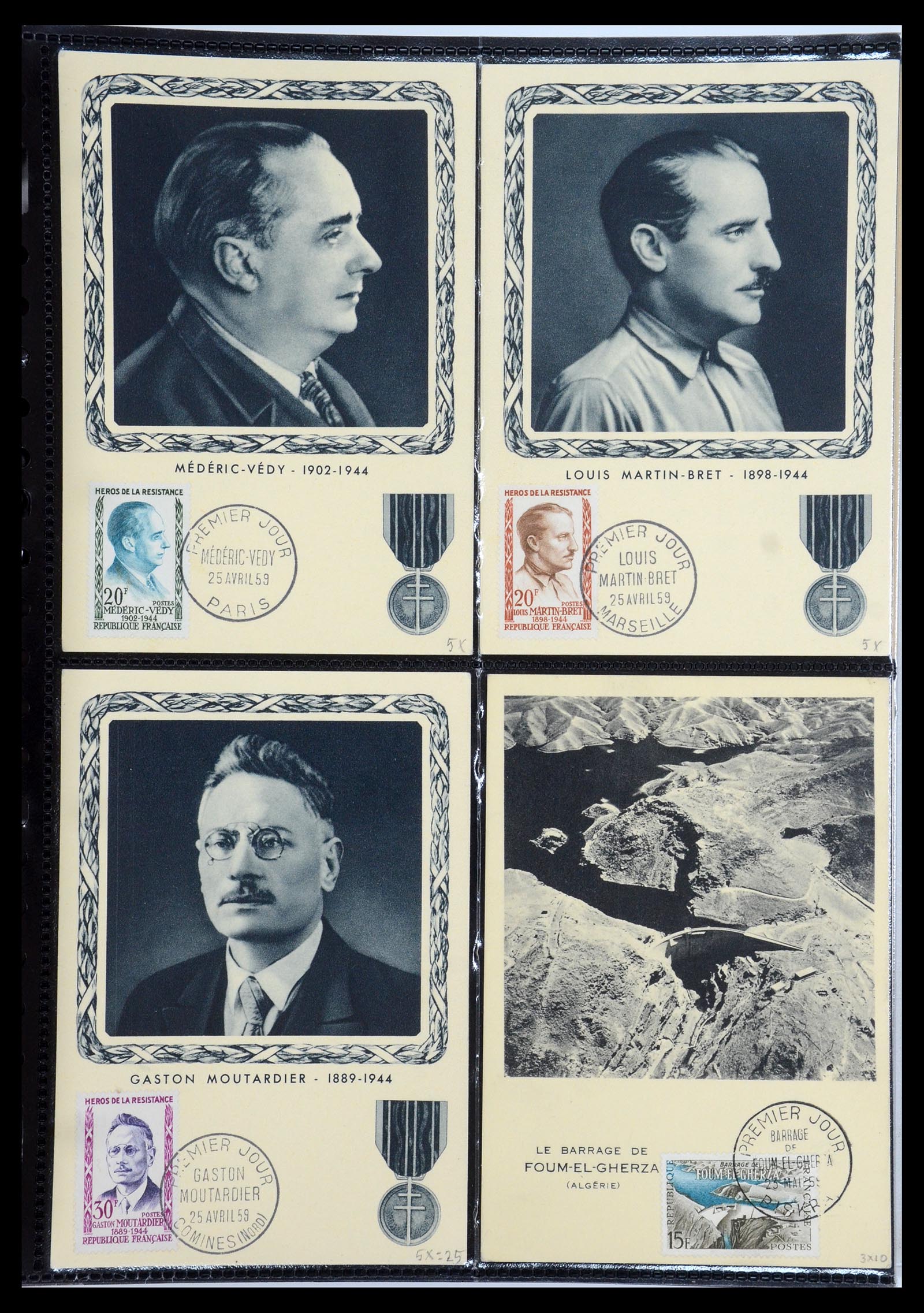 35770 057 - Postzegelverzameling 35770 Frankrijk maximumkaarten 1936(!)-1990.