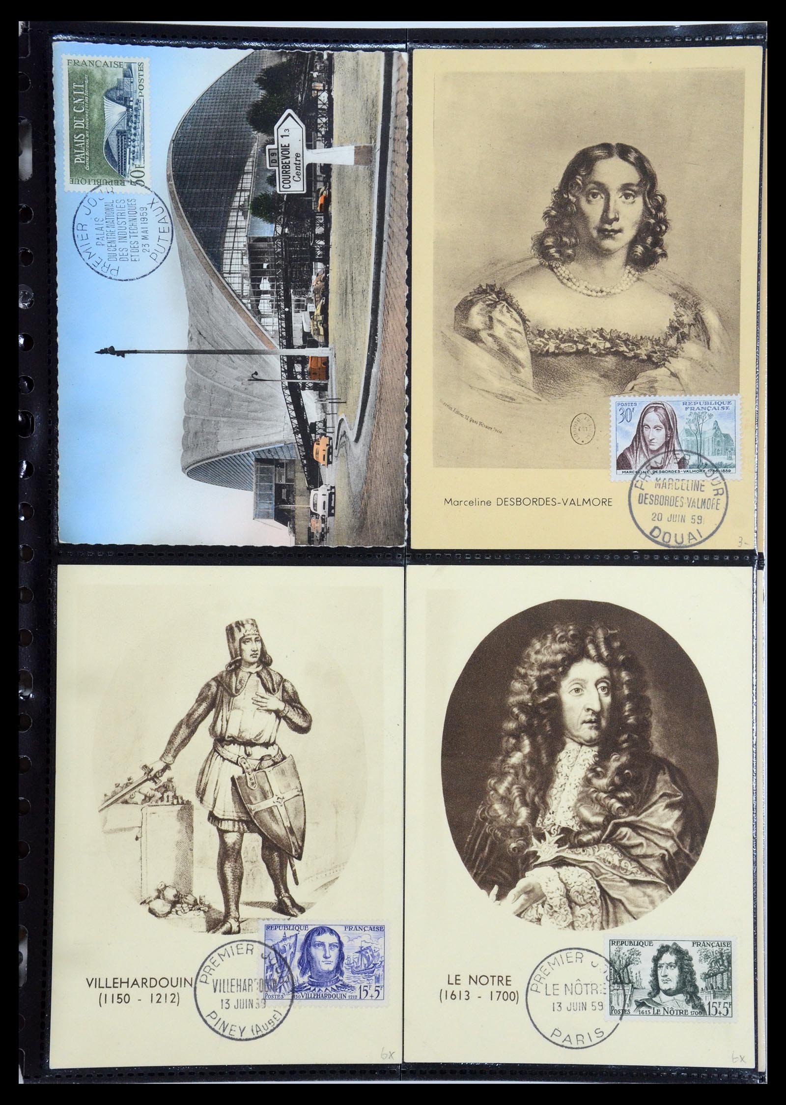 35770 059 - Postzegelverzameling 35770 Frankrijk maximumkaarten 1936(!)-1990.