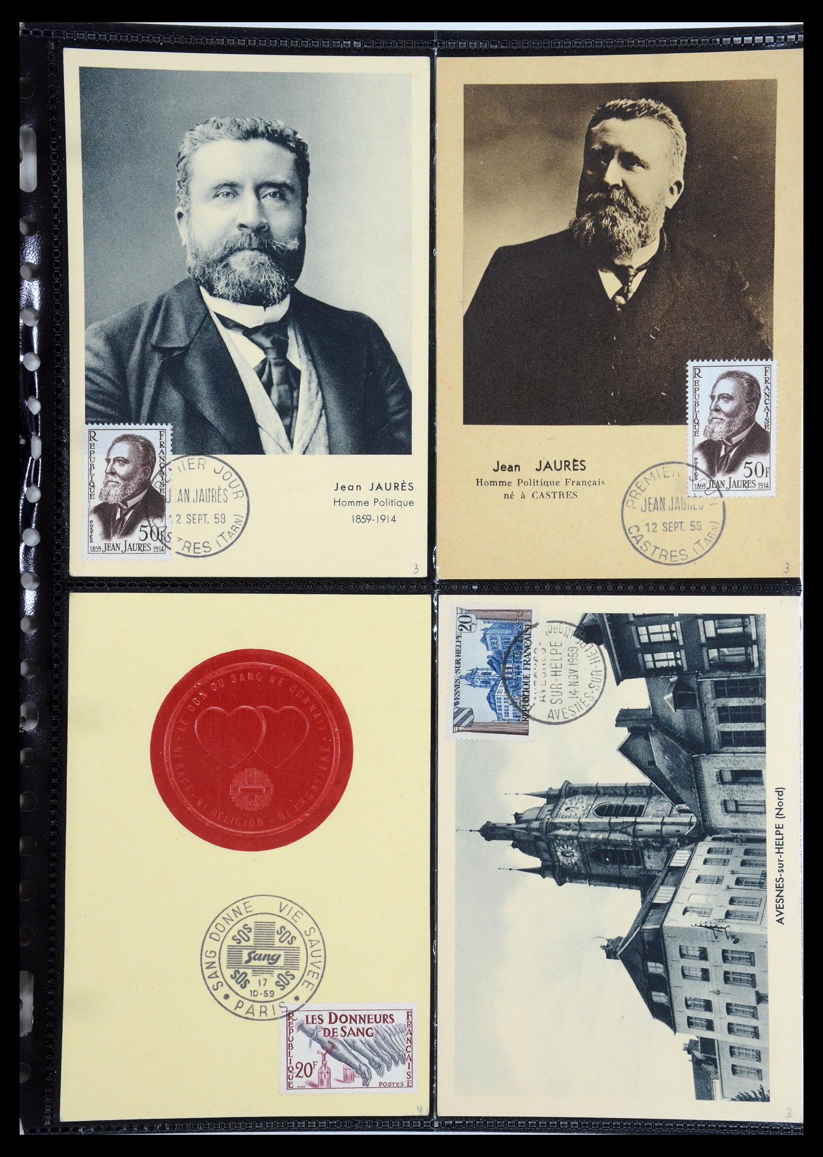35770 060 - Postzegelverzameling 35770 Frankrijk maximumkaarten 1936(!)-1990.