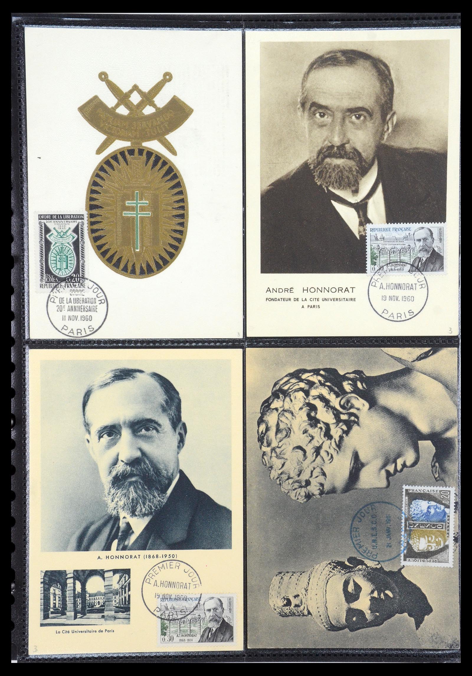35770 073 - Postzegelverzameling 35770 Frankrijk maximumkaarten 1936(!)-1990.