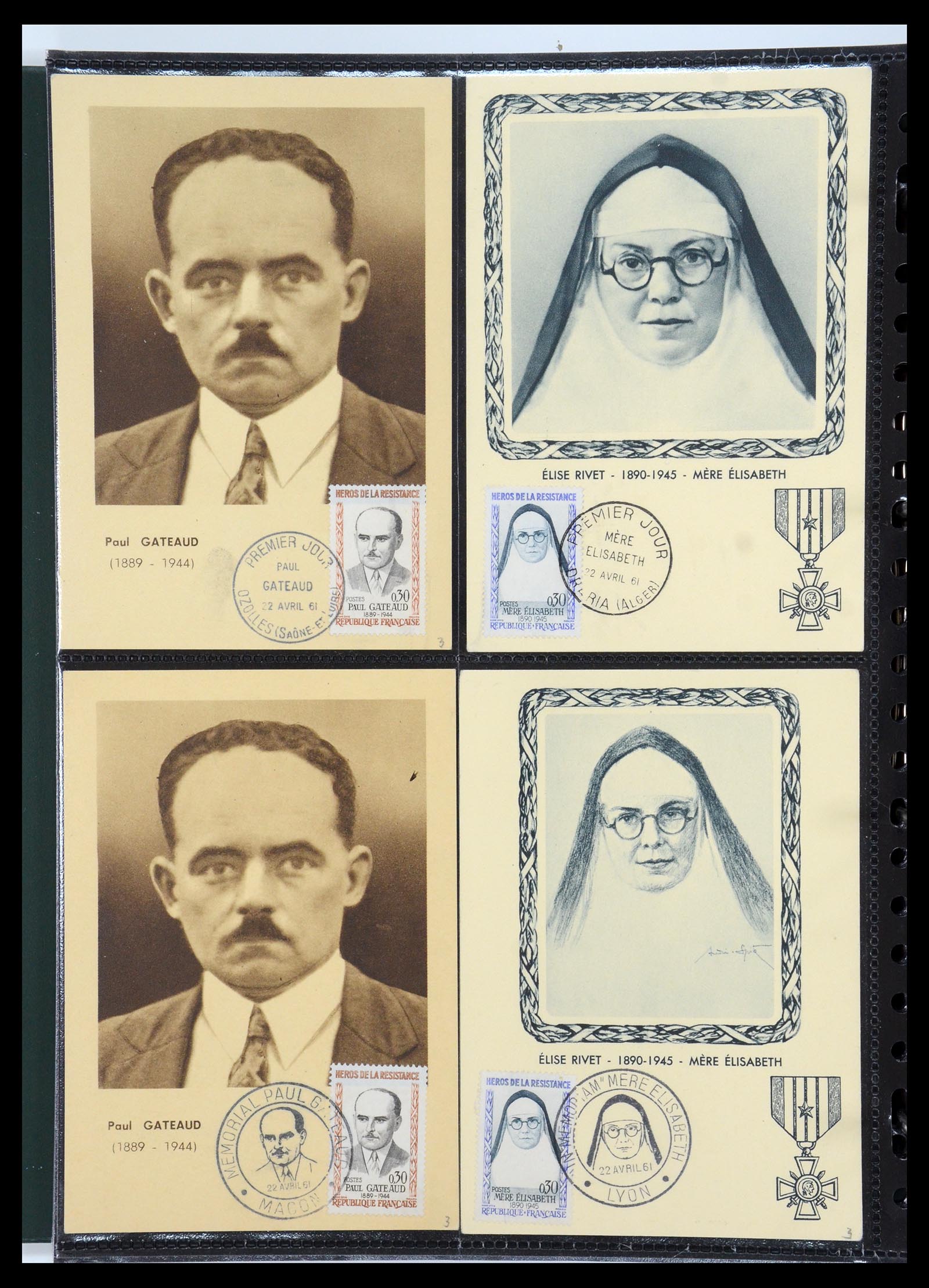 35770 076 - Postzegelverzameling 35770 Frankrijk maximumkaarten 1936(!)-1990.