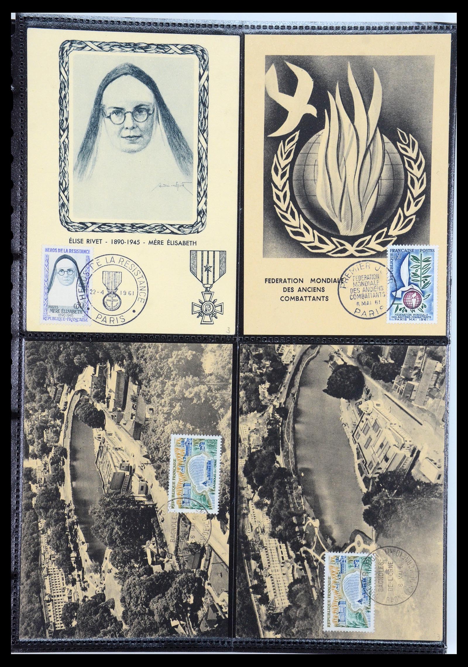35770 077 - Postzegelverzameling 35770 Frankrijk maximumkaarten 1936(!)-1990.