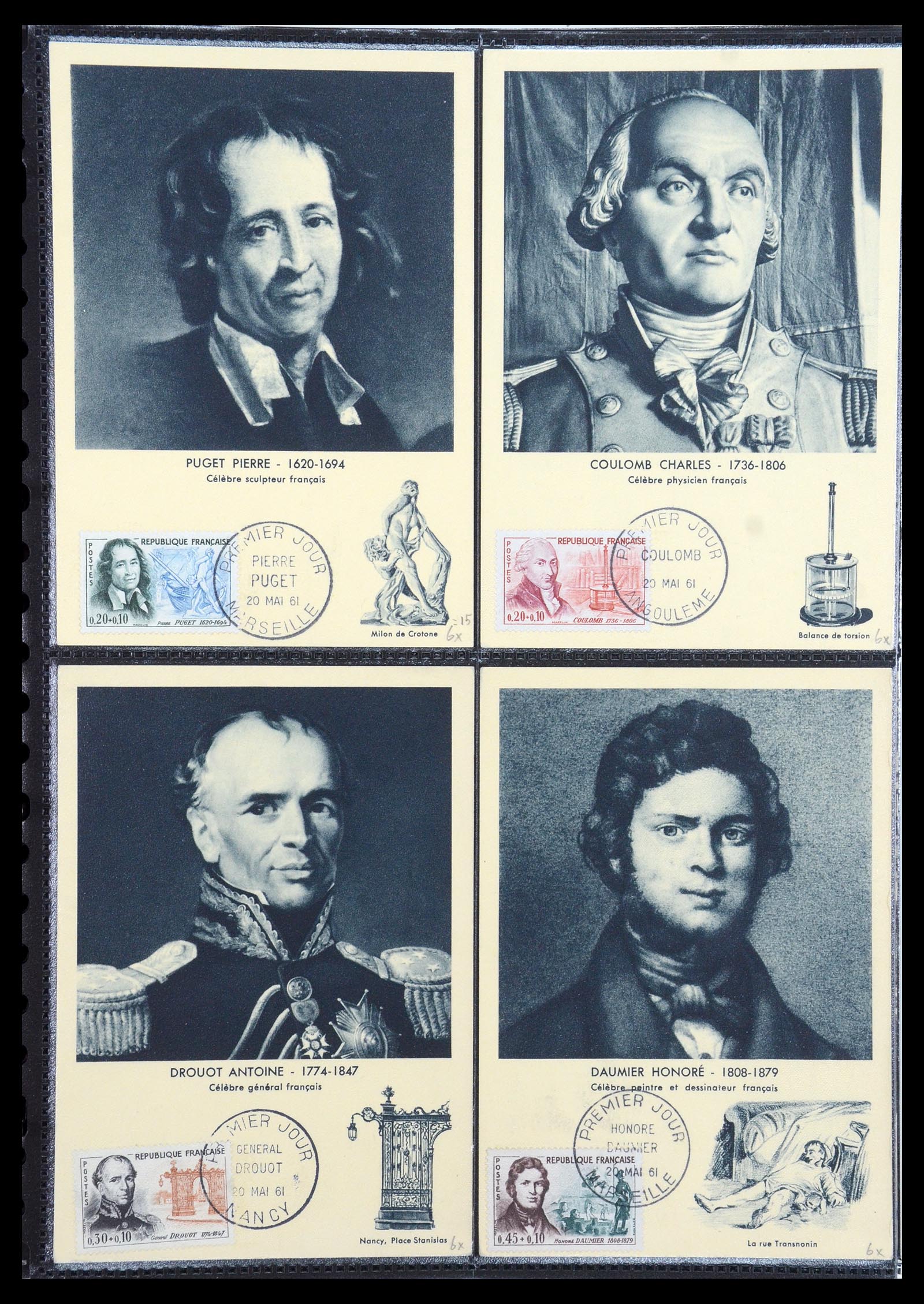 35770 079 - Postzegelverzameling 35770 Frankrijk maximumkaarten 1936(!)-1990.