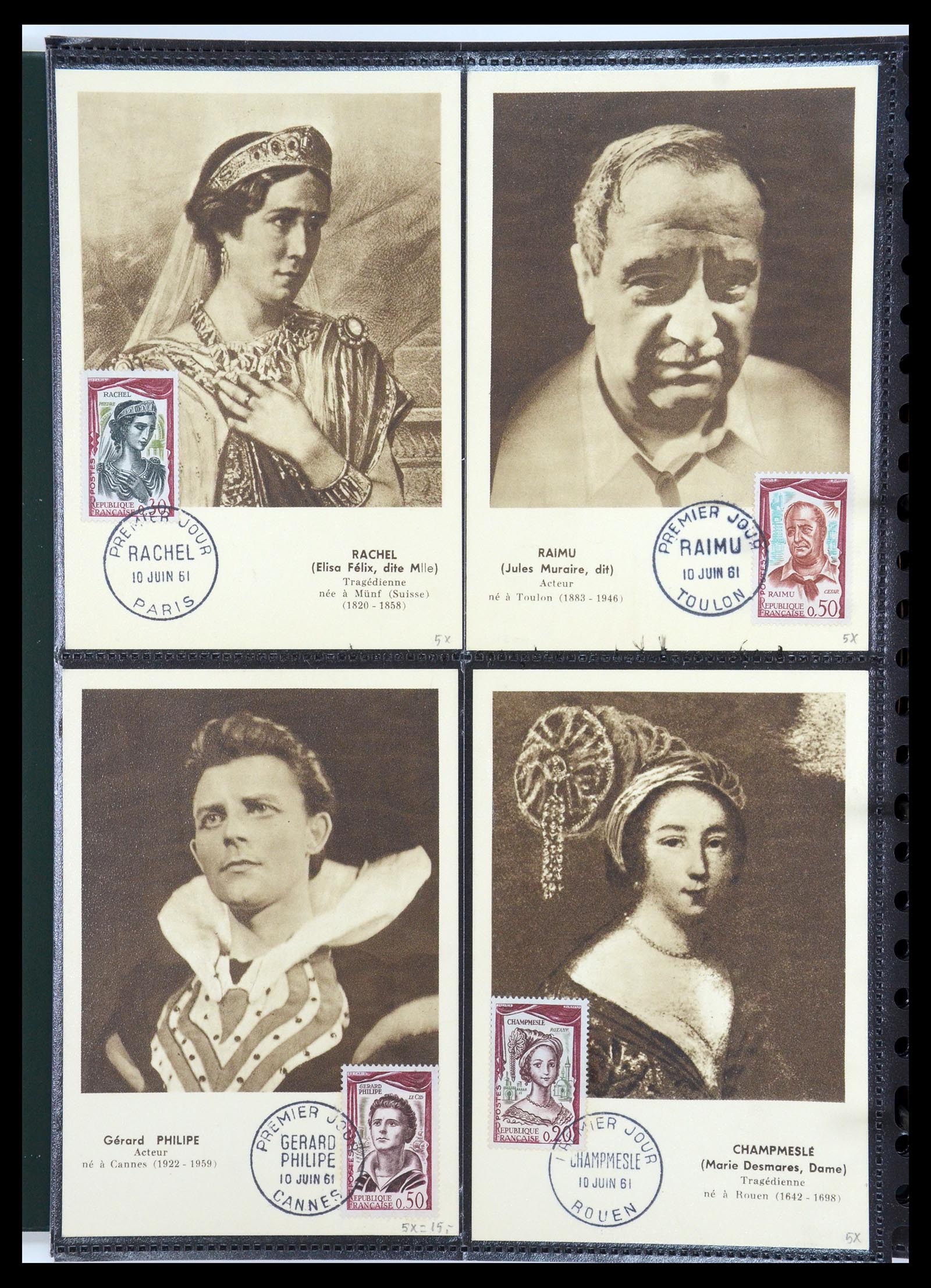 35770 082 - Stamp Collection 35770 France maximumcards 1936(!)-1990.