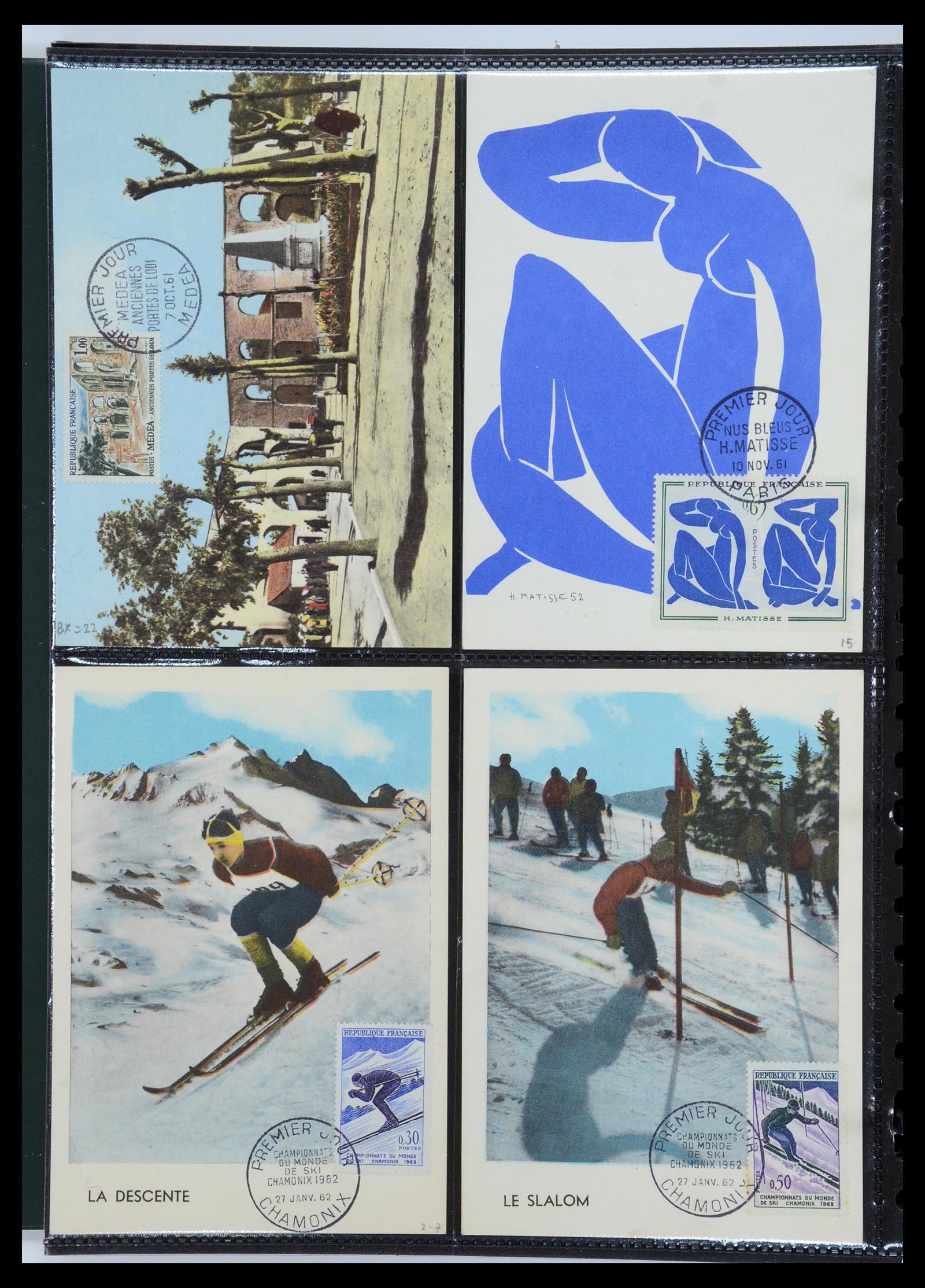 35770 086 - Postzegelverzameling 35770 Frankrijk maximumkaarten 1936(!)-1990.