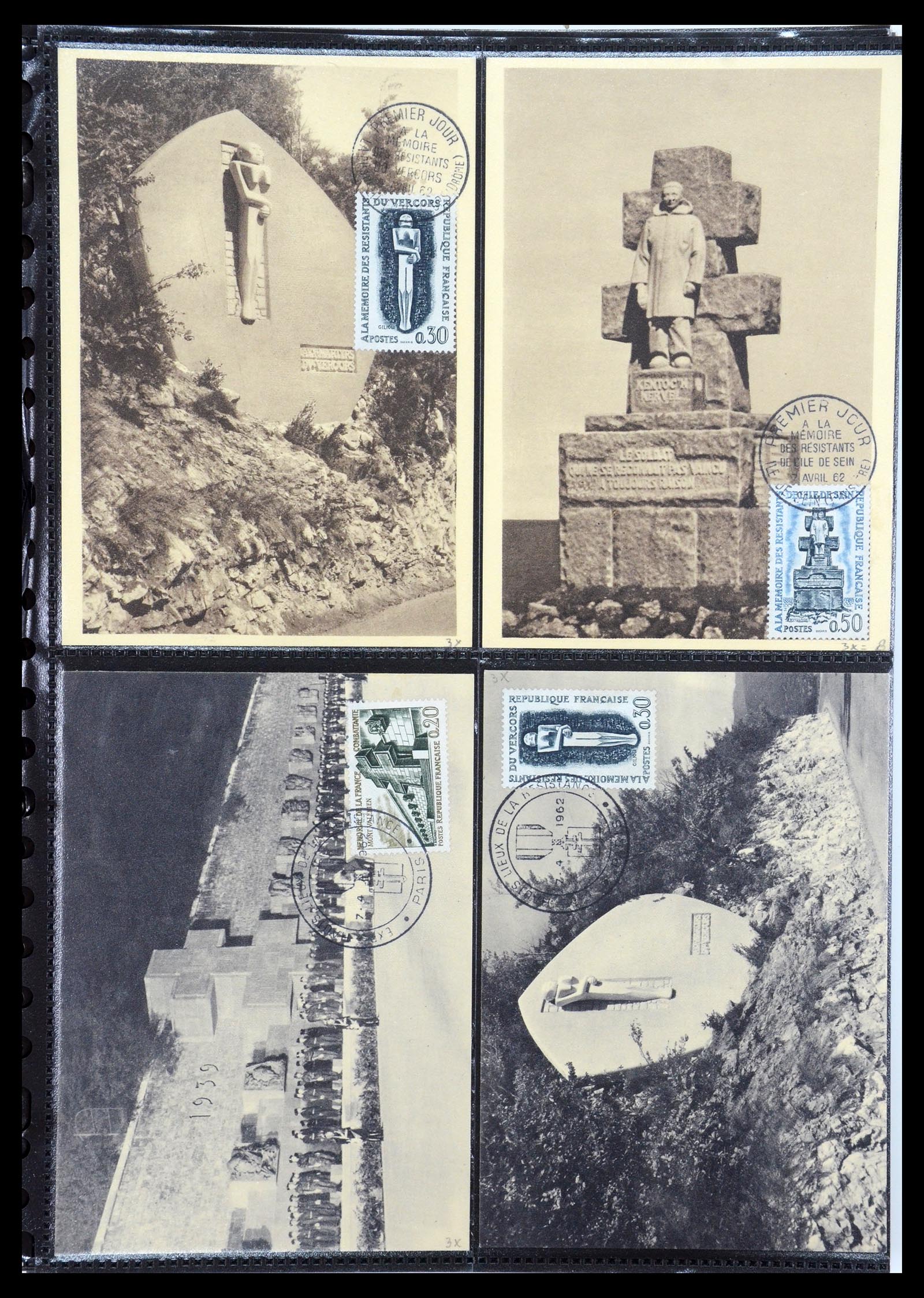 35770 089 - Postzegelverzameling 35770 Frankrijk maximumkaarten 1936(!)-1990.