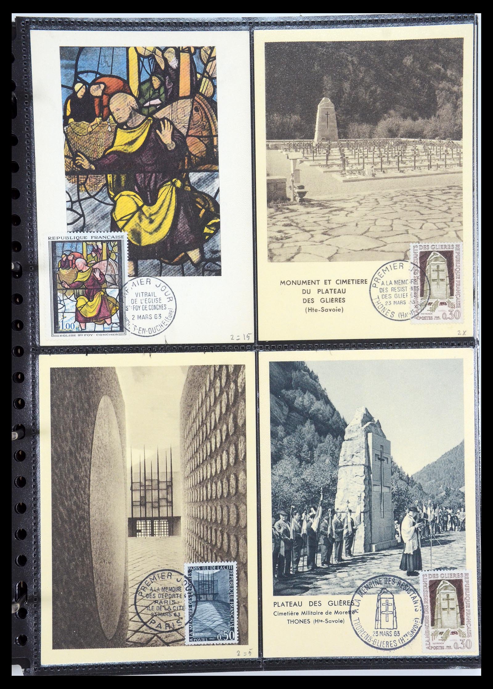 35770 097 - Stamp Collection 35770 France maximumcards 1936(!)-1990.