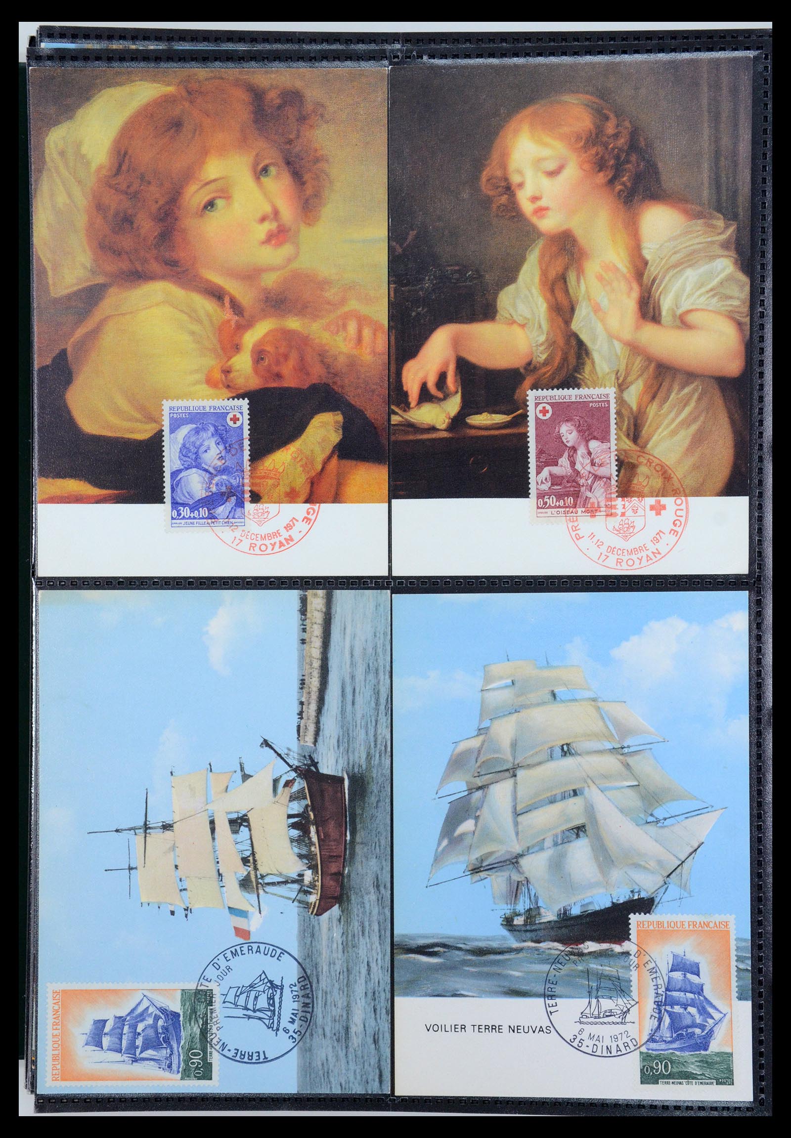 35770 122 - Stamp Collection 35770 France maximumcards 1936(!)-1990.