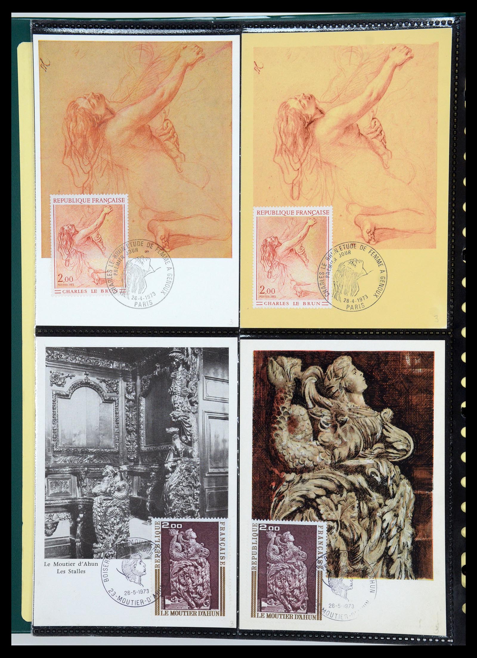 35770 127 - Stamp Collection 35770 France maximumcards 1936(!)-1990.