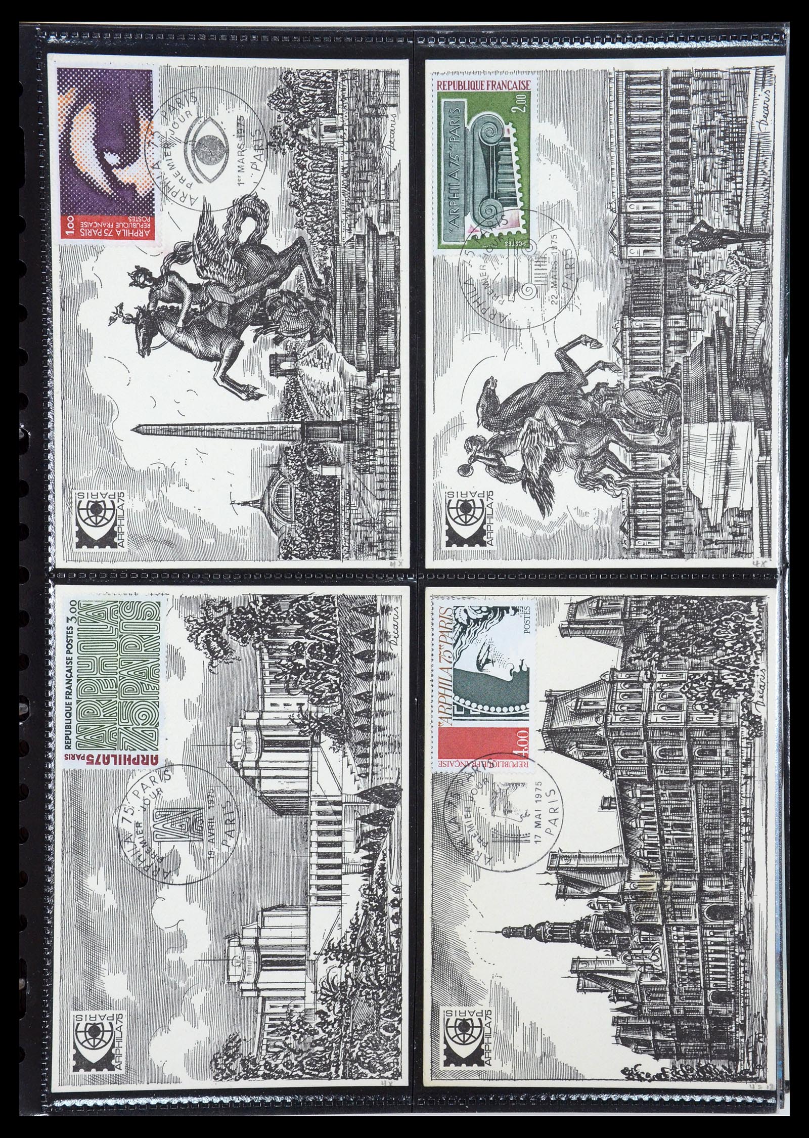 35770 132 - Stamp Collection 35770 France maximumcards 1936(!)-1990.