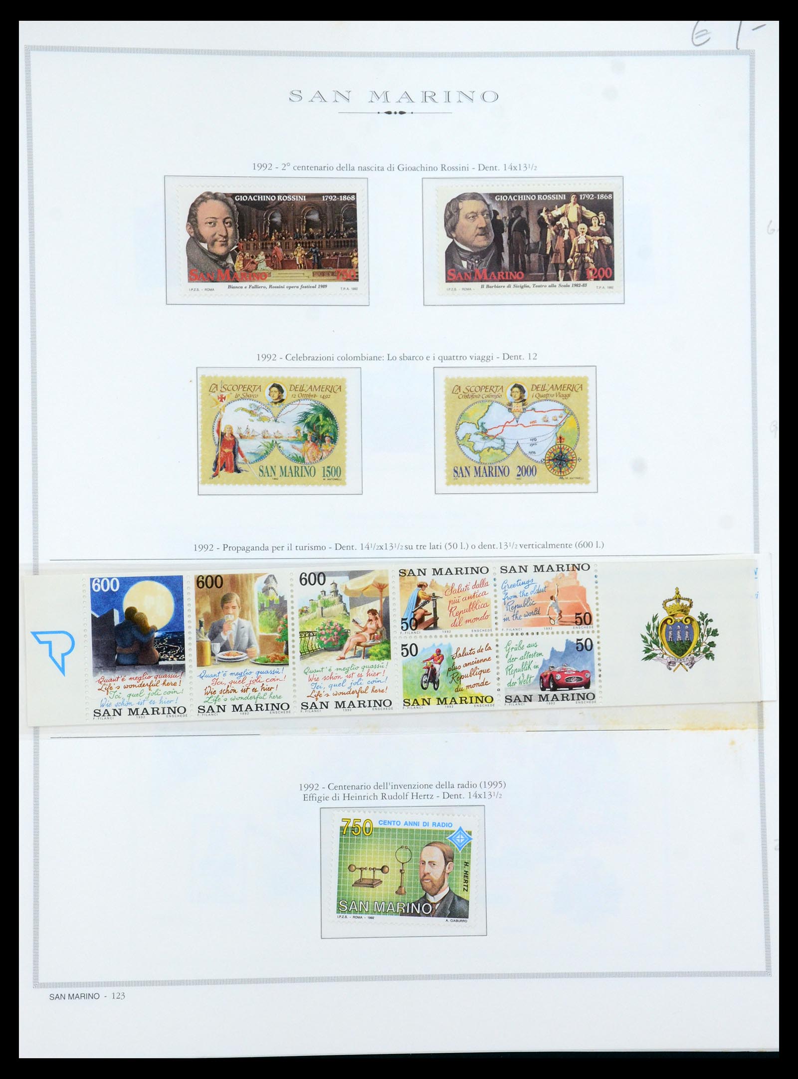 35771 063 - Postzegelverzameling 35771 San Marino 1877-1997.