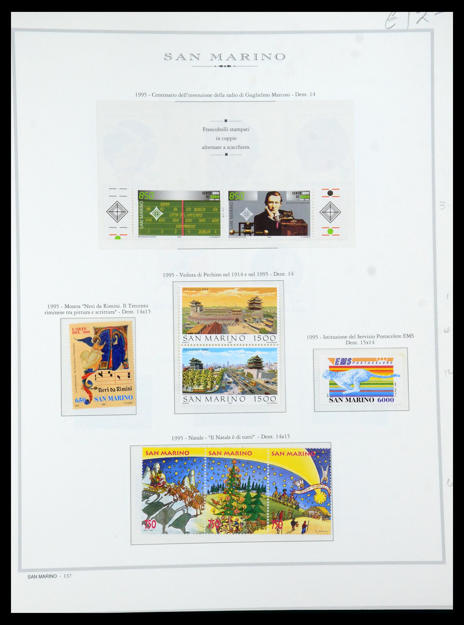 35771 077 - Postzegelverzameling 35771 San Marino 1877-1997.