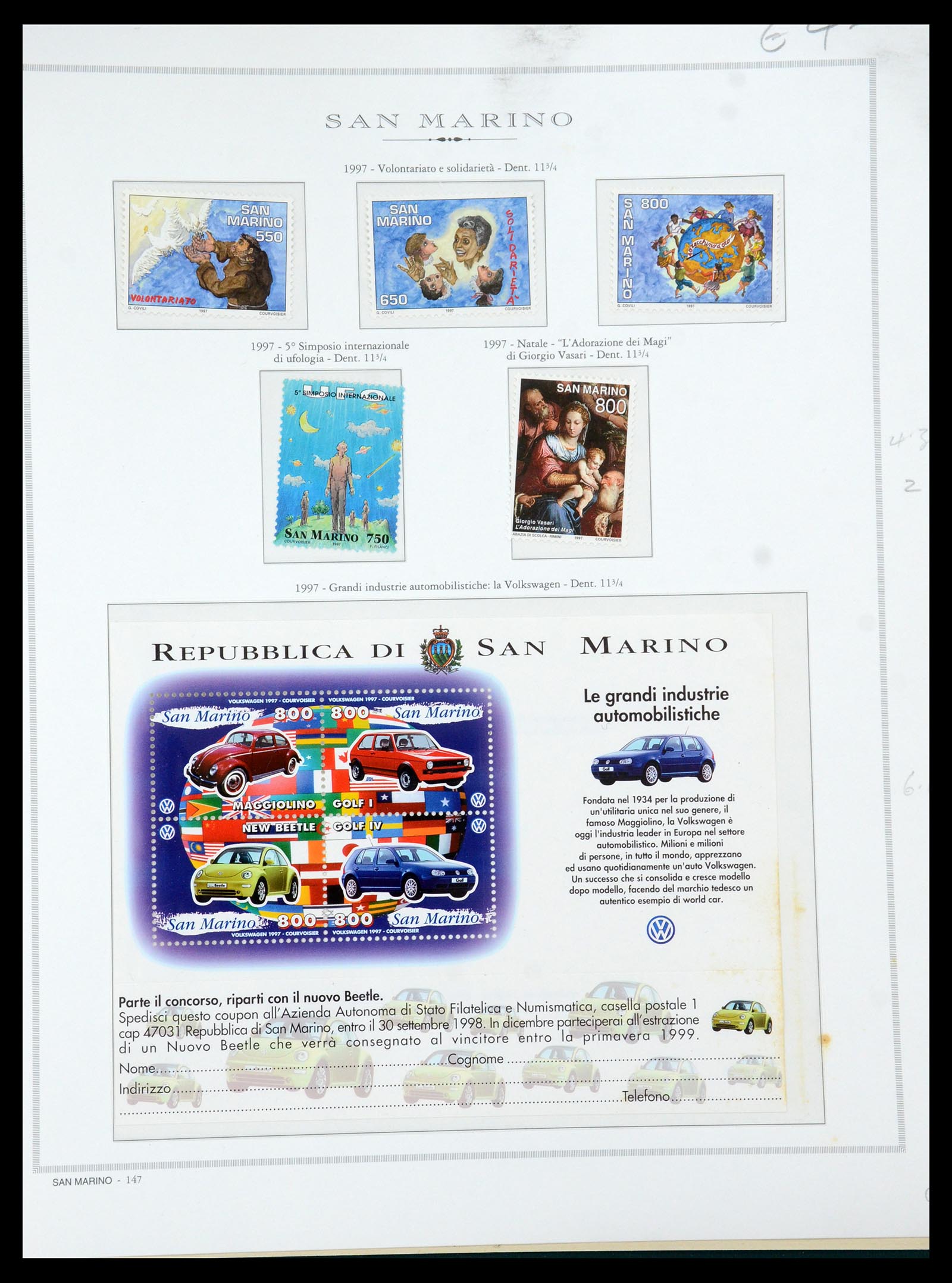 35771 087 - Postzegelverzameling 35771 San Marino 1877-1997.