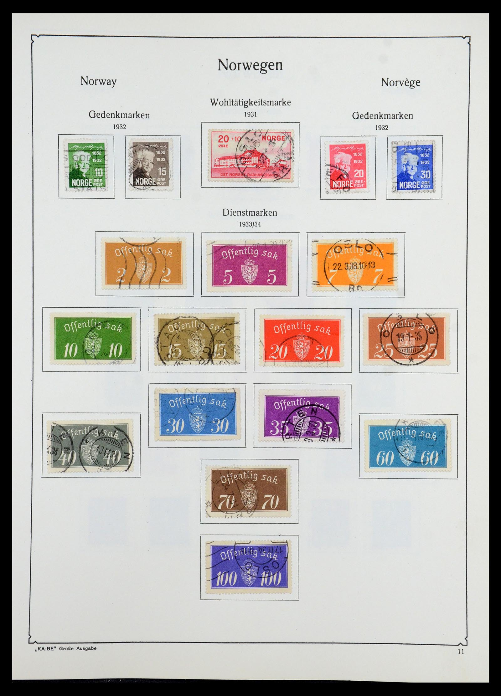 35772 011 - Postzegelverzameling 35772 Noorwegen 1856-2001.