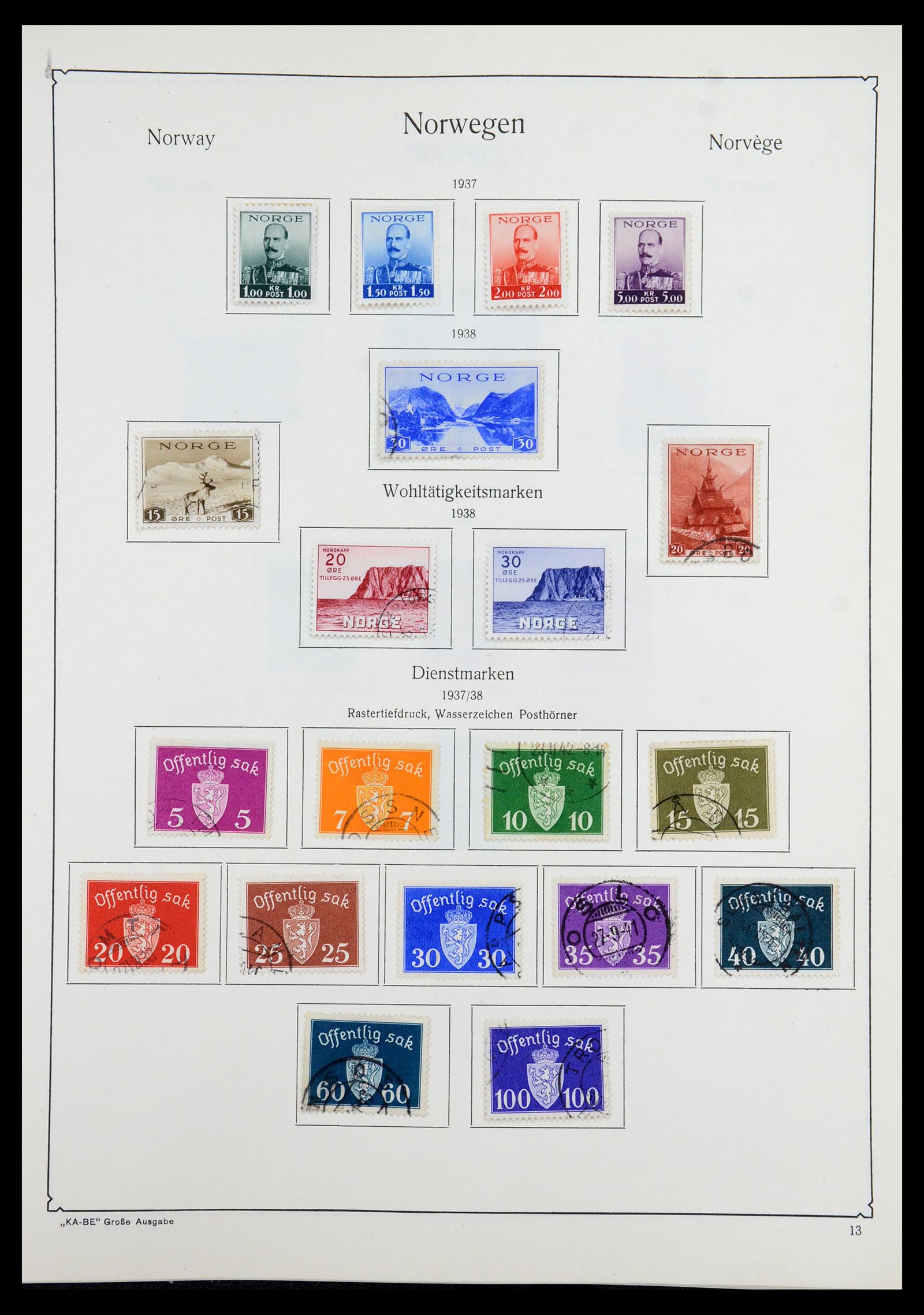35772 013 - Postzegelverzameling 35772 Noorwegen 1856-2001.