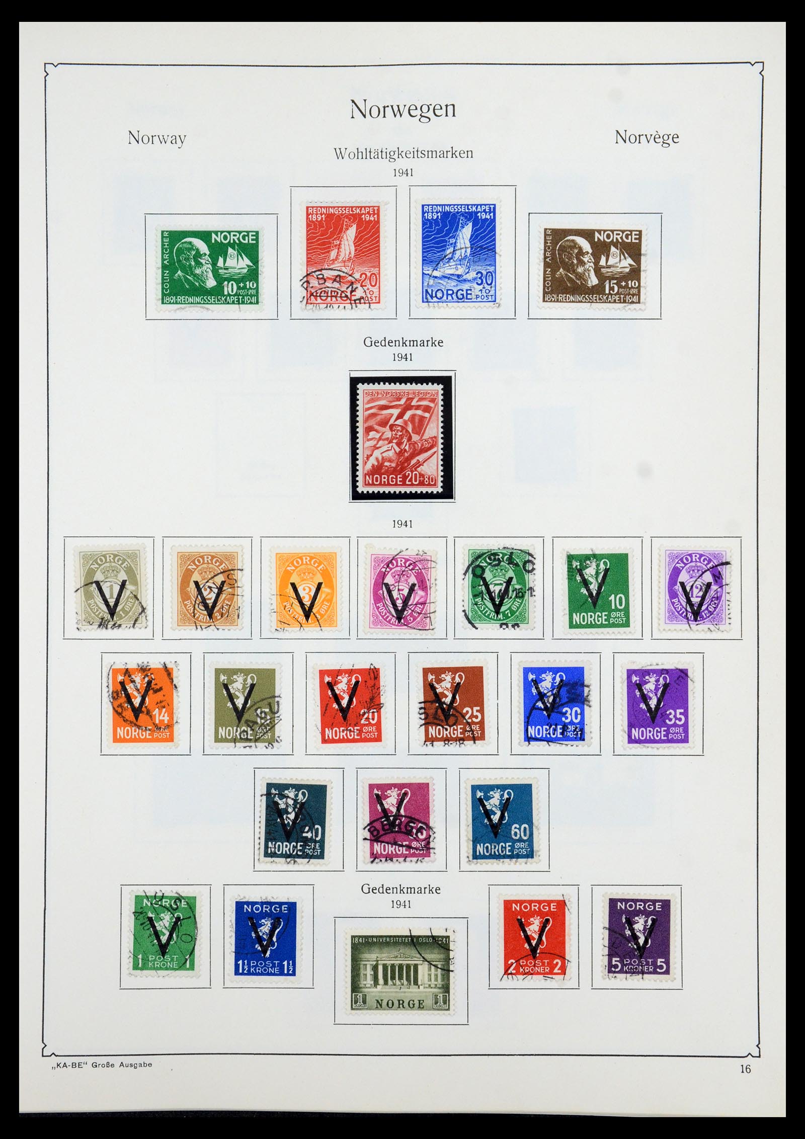 35772 016 - Postzegelverzameling 35772 Noorwegen 1856-2001.